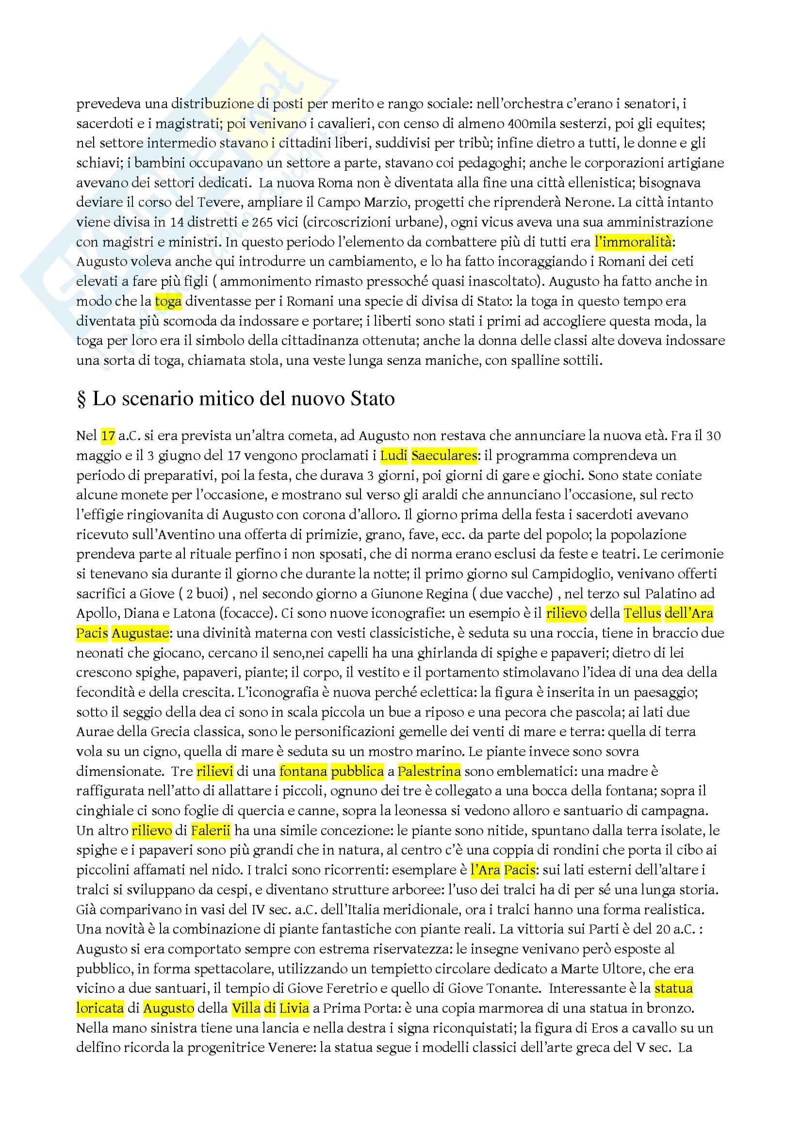Riassunto esame Archeologia e storia dell'arte romana, prof. Slavazzi, libro consigliato Augusto e il potere delle immagini, Zanker Pag. 6