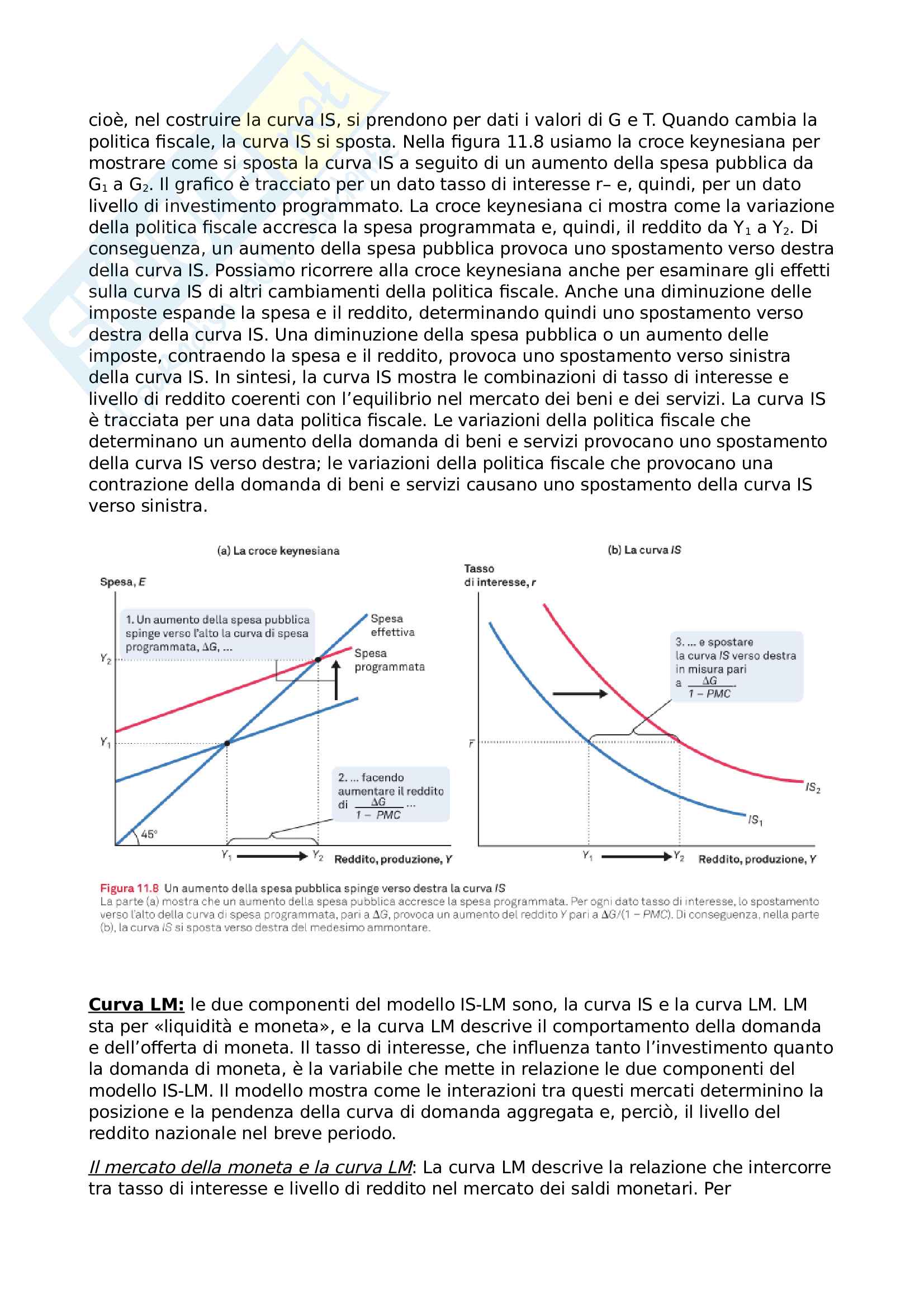 11. La domanda aggregata IS LM Pag. 6
