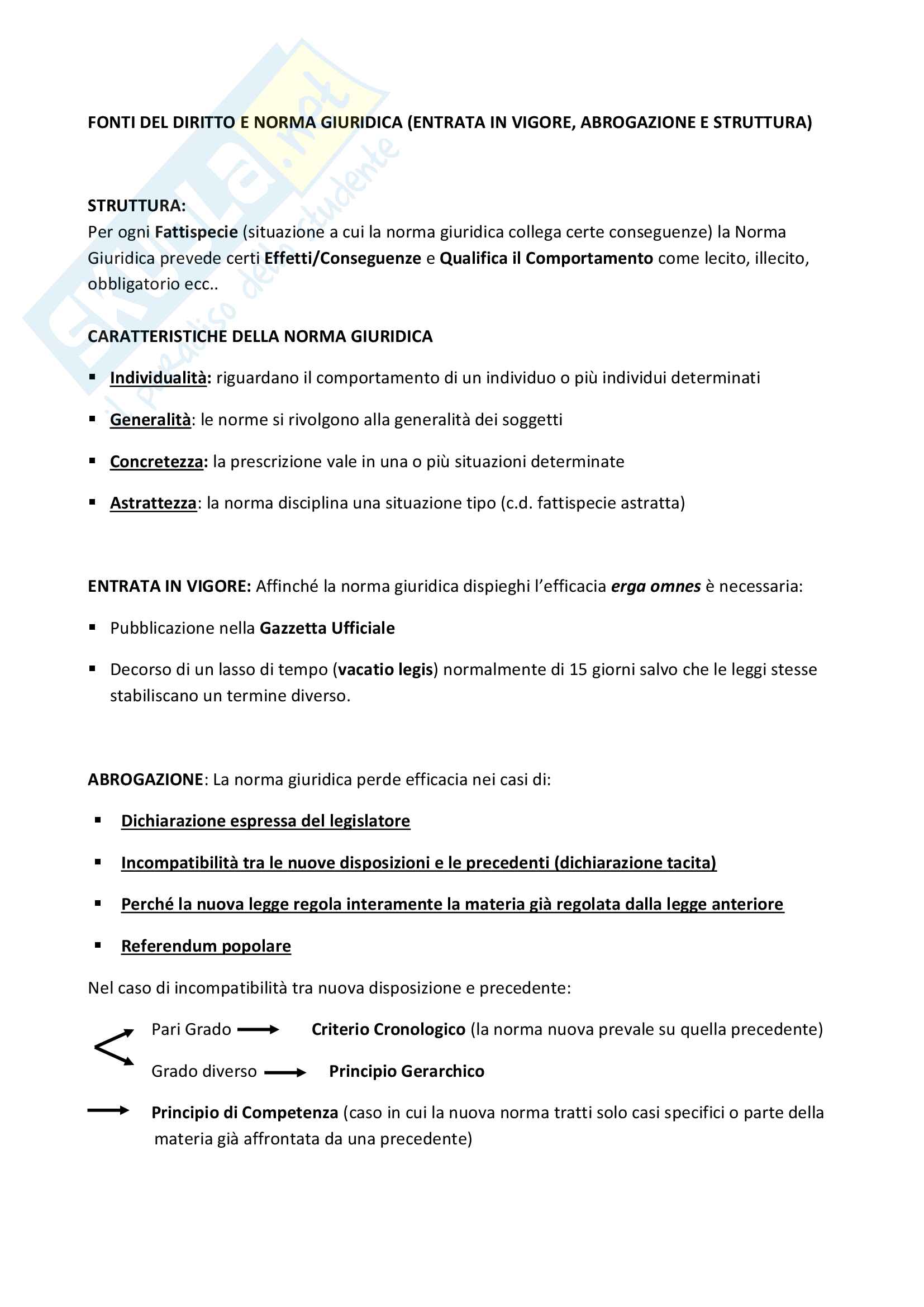 Fonti del diritto e norme giuridiche Pag. 1
