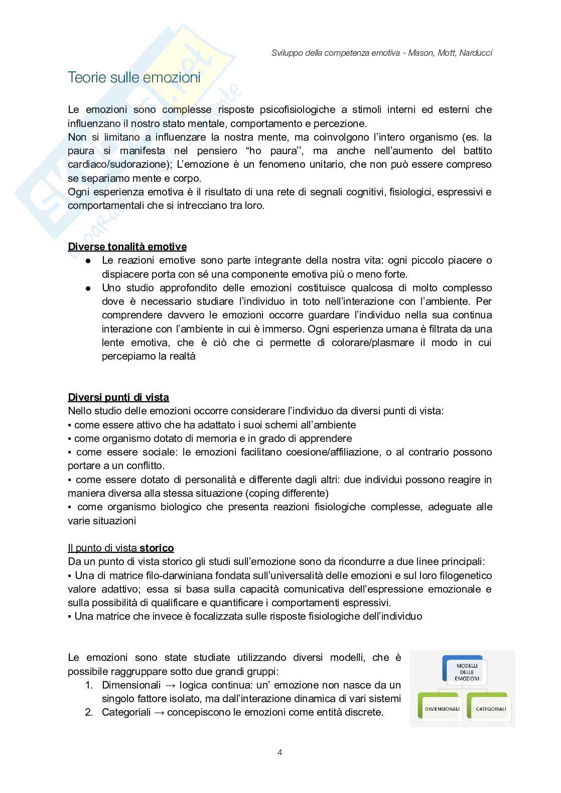 Appunti completi Sviluppo della competenza emotiva  Pag. 6