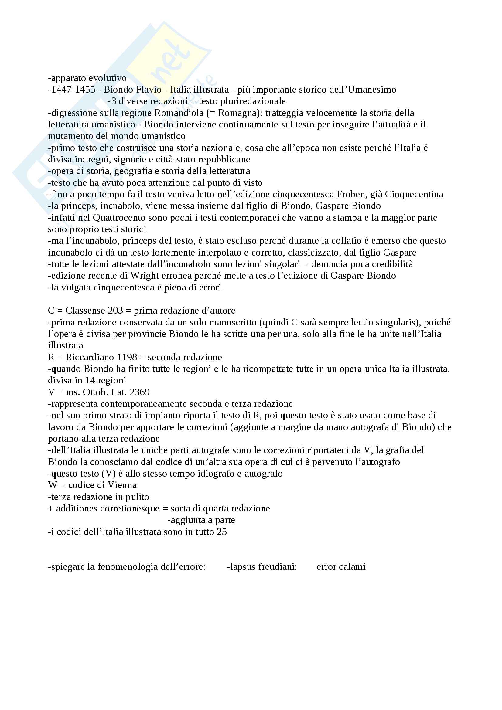 Riassunto esame Filologia, prof. Albanese, lezioni Filologia medievale e umanistica, Albanese Pag. 11