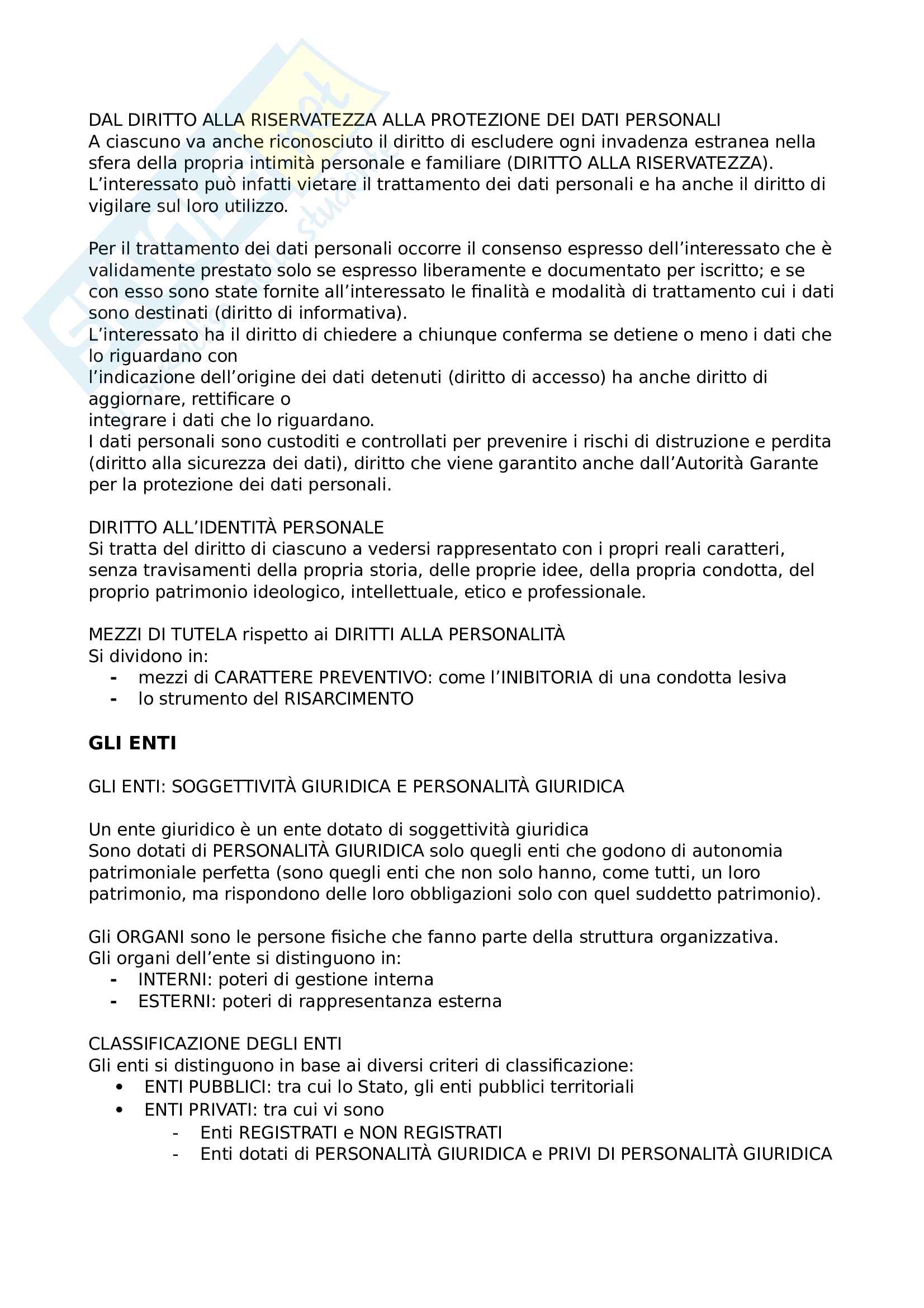 Riassunto esame Diritto Privato, prof Alessandro D'Adda, libro consigliato Manuale di Diritto Privato, Torrente Schlesinger Pag. 16