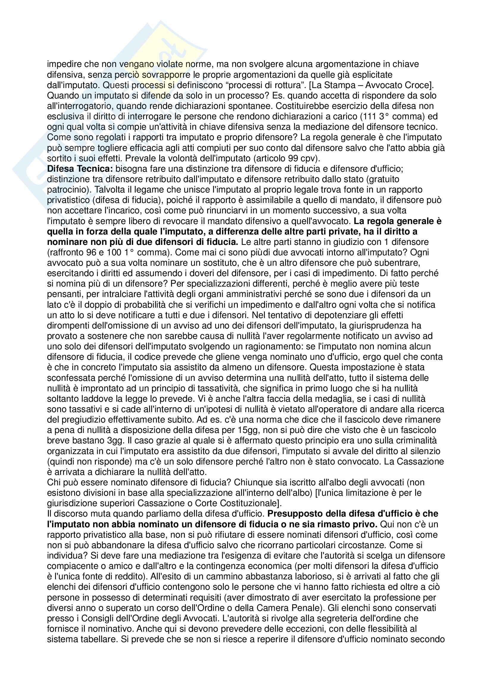 Riassunto esame Diritto processuale penale, prof. Scella, libro consigliato Diritto processuale penale, Conso Grevi Pag. 21
