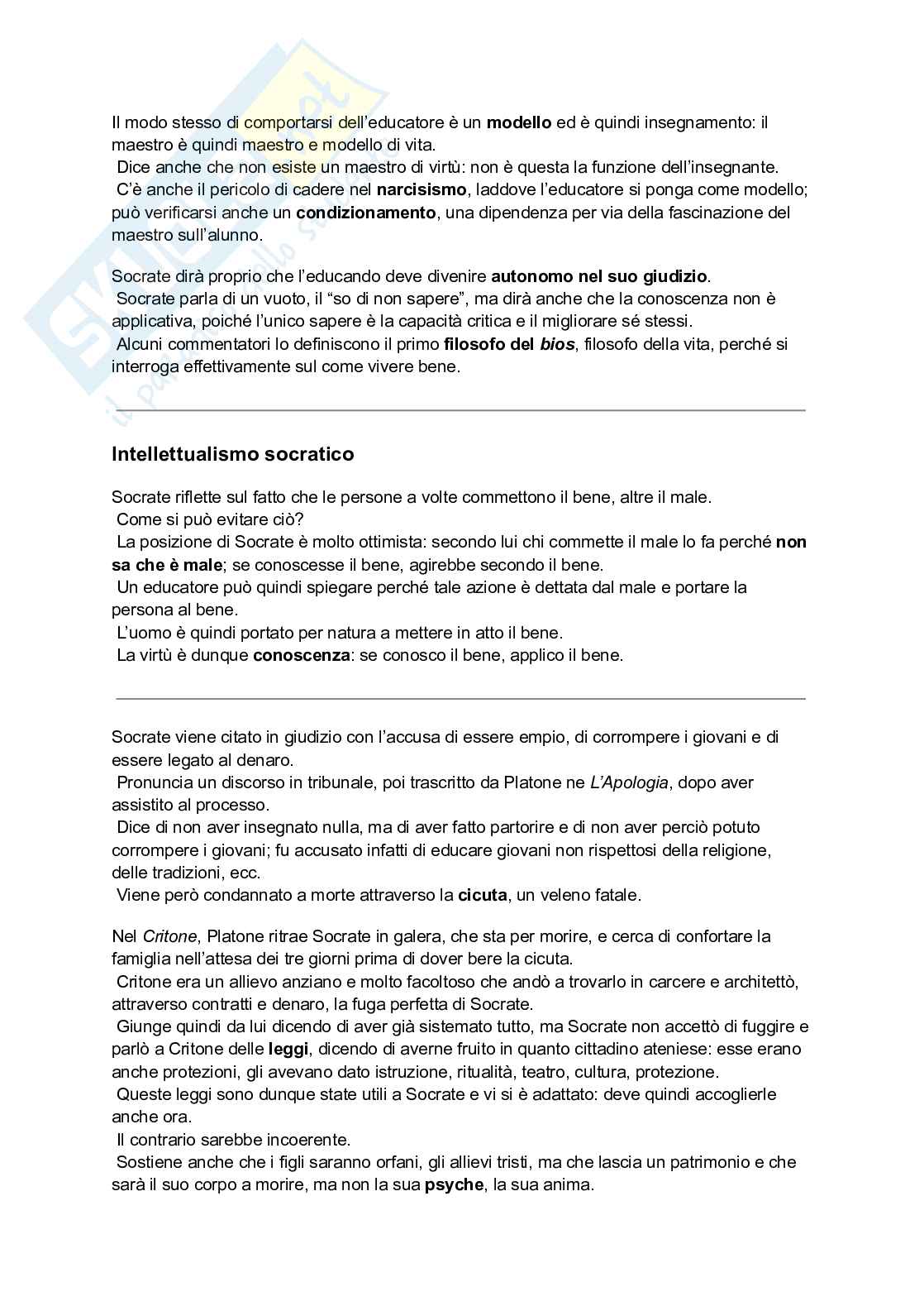 Riassunto esame Storia della pedagogia, Prof. Seveso Gabriella, libro consigliato Storia dell’educazione e delle pedagogie , Santamaita  Pag. 11