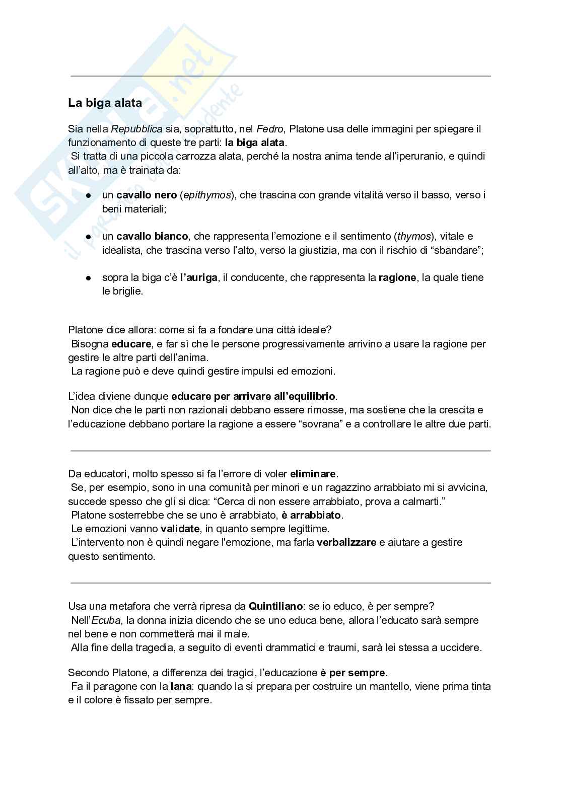 Riassunto esame Storia della pedagogia, Prof. Seveso Gabriella, libro consigliato Storia dell’educazione e delle pedagogie , Santamaita  Pag. 16
