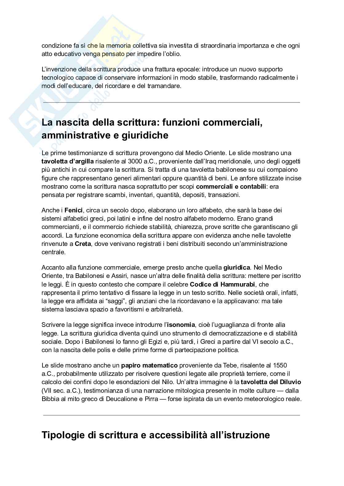 Riassunto esame Storia della pedagogia, Prof. Seveso Gabriella, libro consigliato Storia dell’educazione e delle pedagogie , Santamaita  Pag. 2