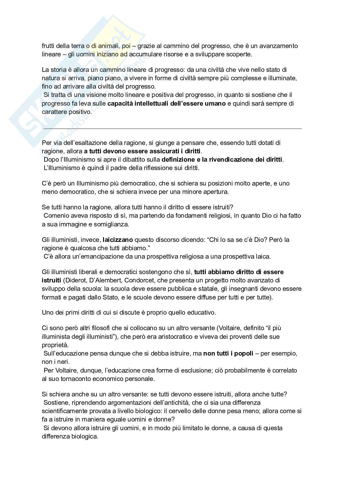 Riassunto esame Storia della pedagogia, Prof. Seveso Gabriella, libro consigliato Storia dell’educazione e delle pedagogie , Santamaita  Pag. 41