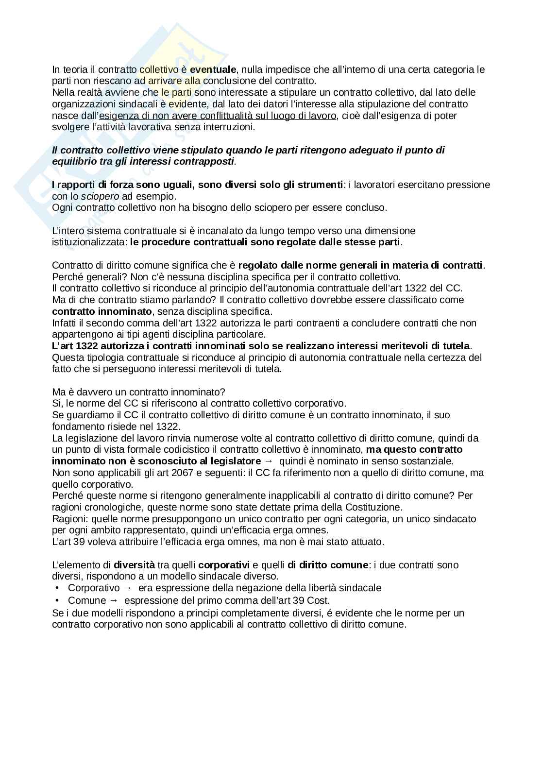 Appunti lezioni Diritto del lavoro, 1 semestre Pag. 16