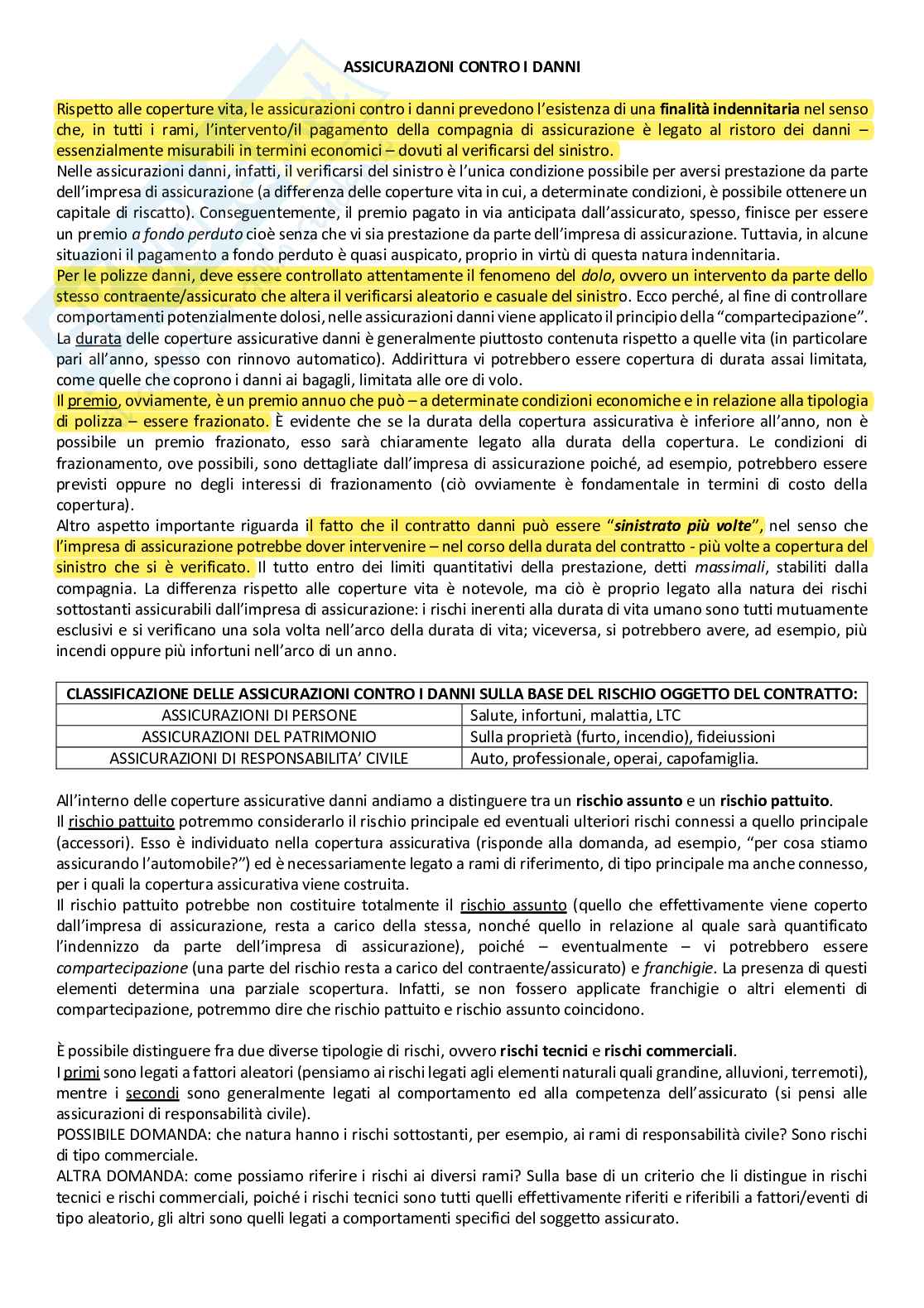 Appunti di Economia delle aziende di assicurazione - Ramo danni Pag. 2