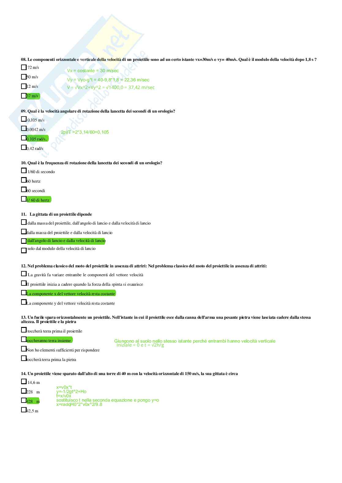 Fisica – Paniere risposte chiuse completo e corretto (712) – A.A. 2025/2026 Pag. 21