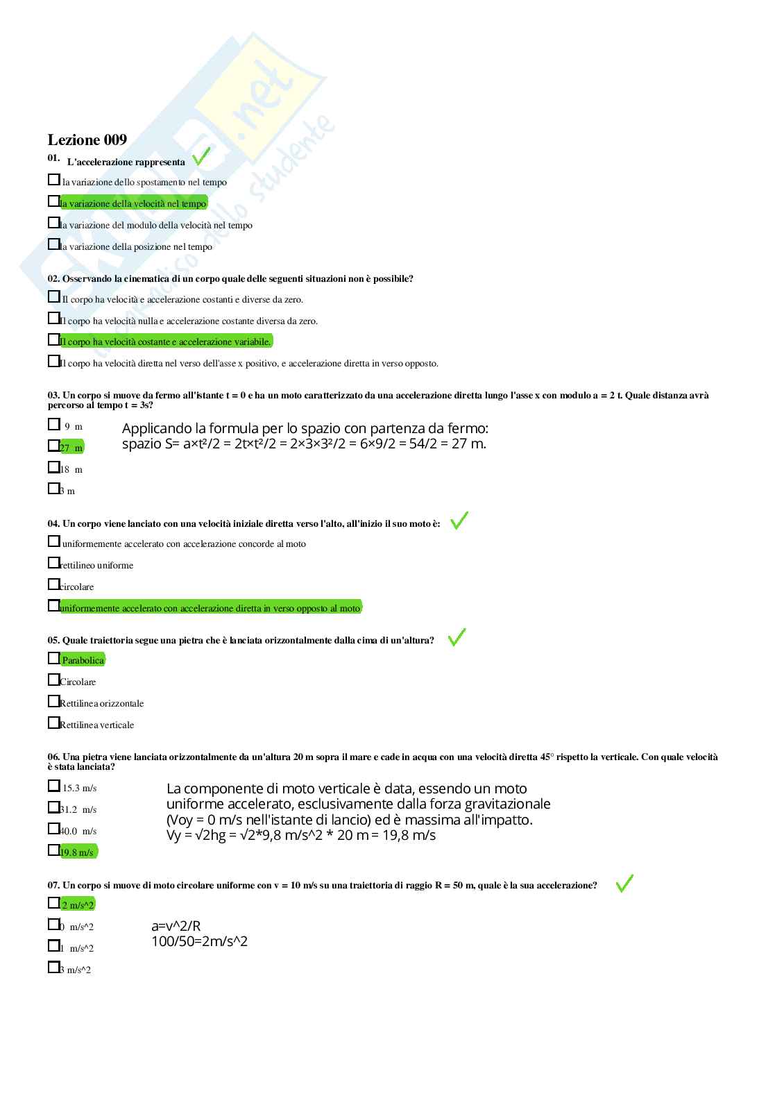 Fisica – Paniere risposte chiuse completo e corretto (712) – A.A. 2025/2026 Pag. 26