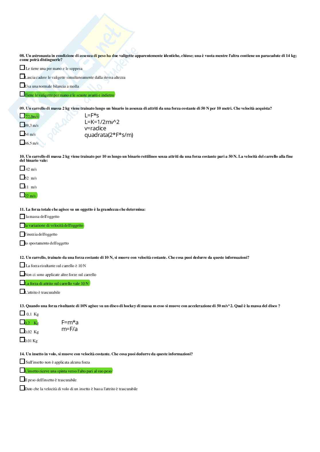 Fisica – Paniere risposte chiuse completo e corretto (712) – A.A. 2025/2026 Pag. 31