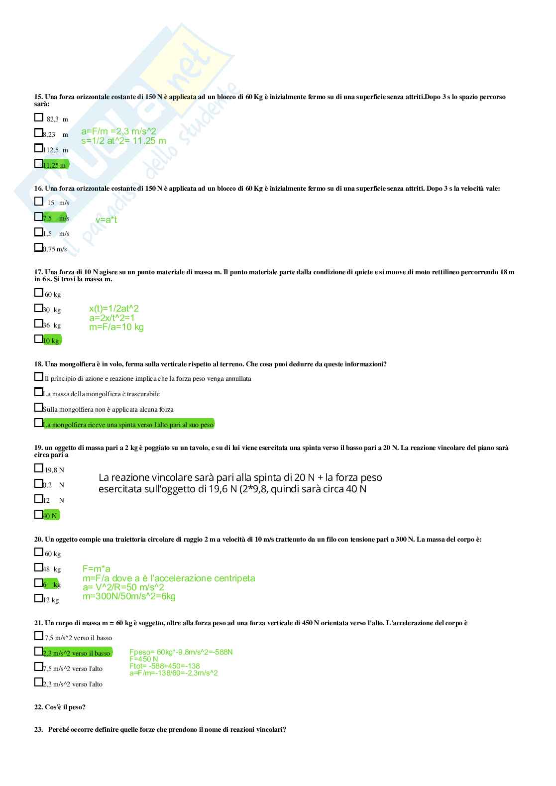 Fisica – Paniere risposte chiuse completo e corretto (712) – A.A. 2025/2026 Pag. 36