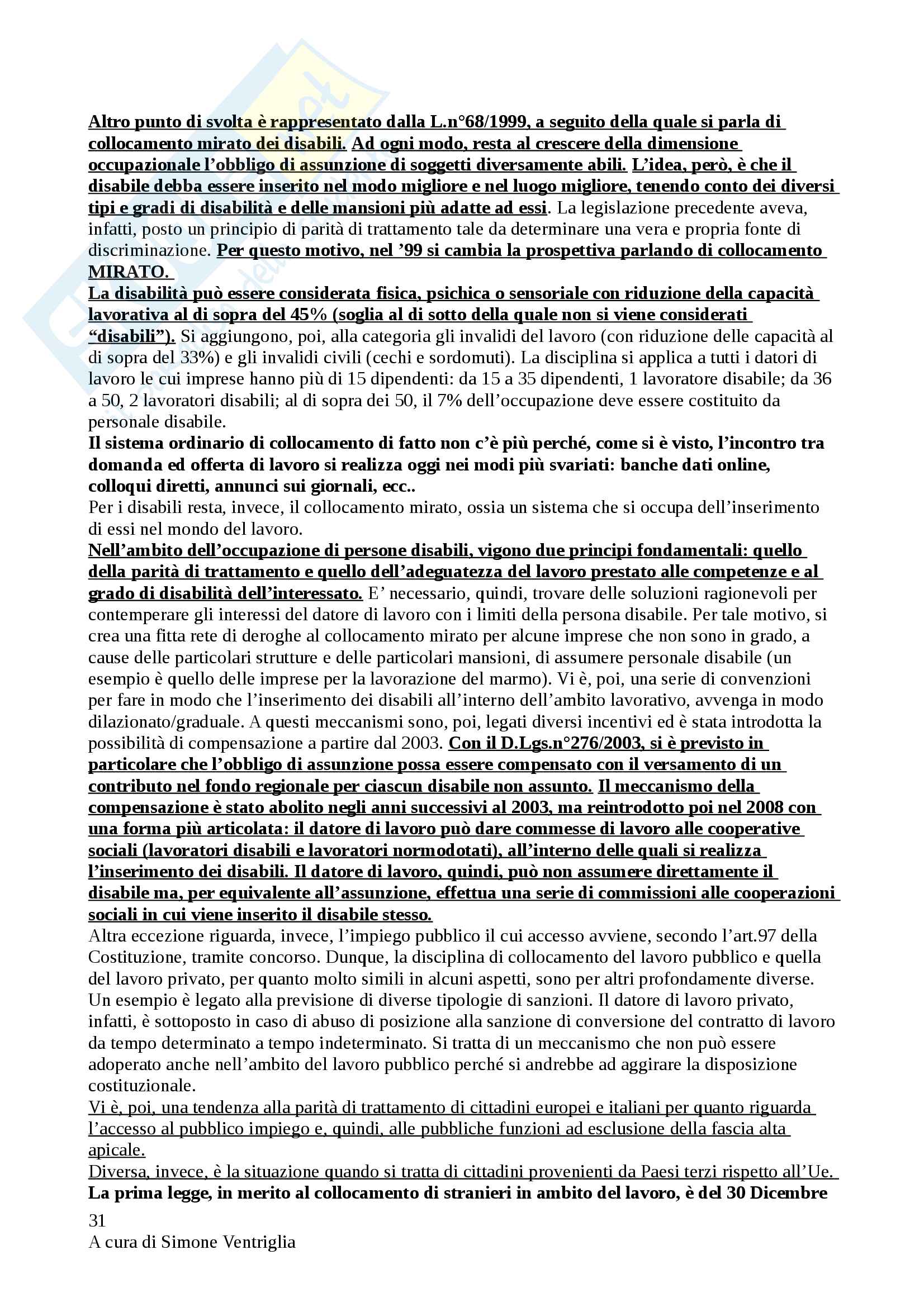 Dispensa integrale di Diritto del lavoro Pag. 31