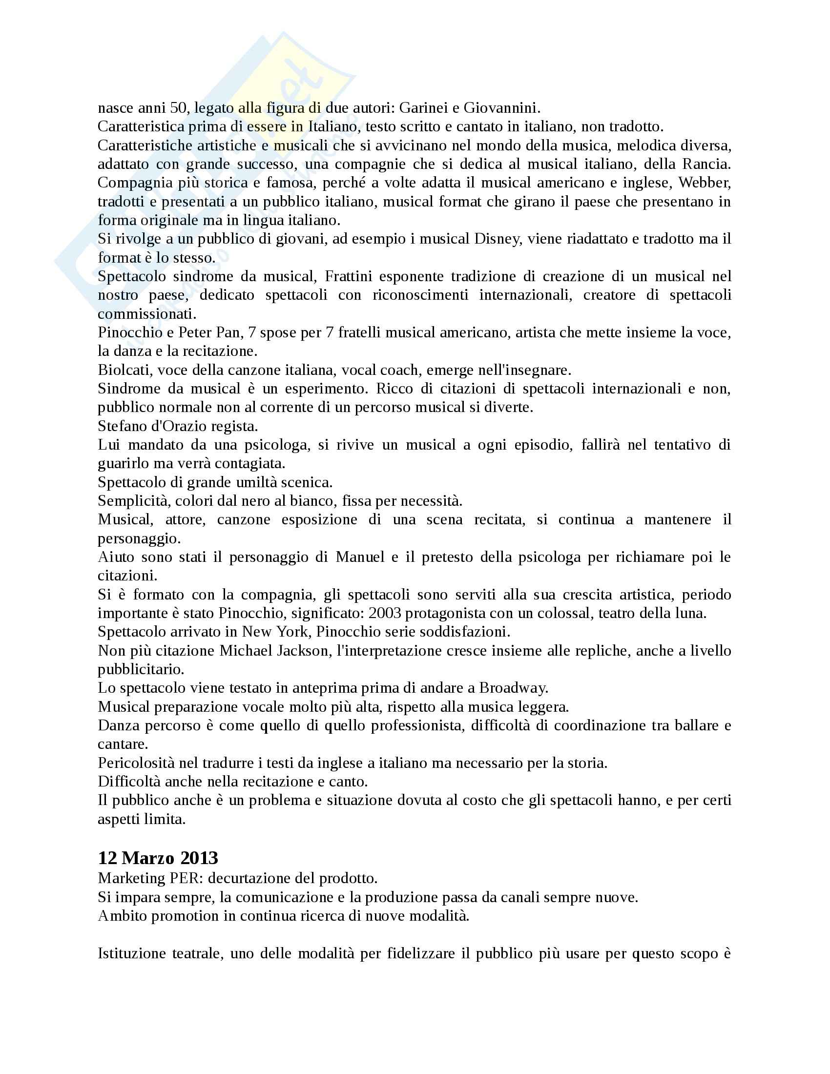 Organizzazione ed economia dello spettacolo - Appunti Pag. 6