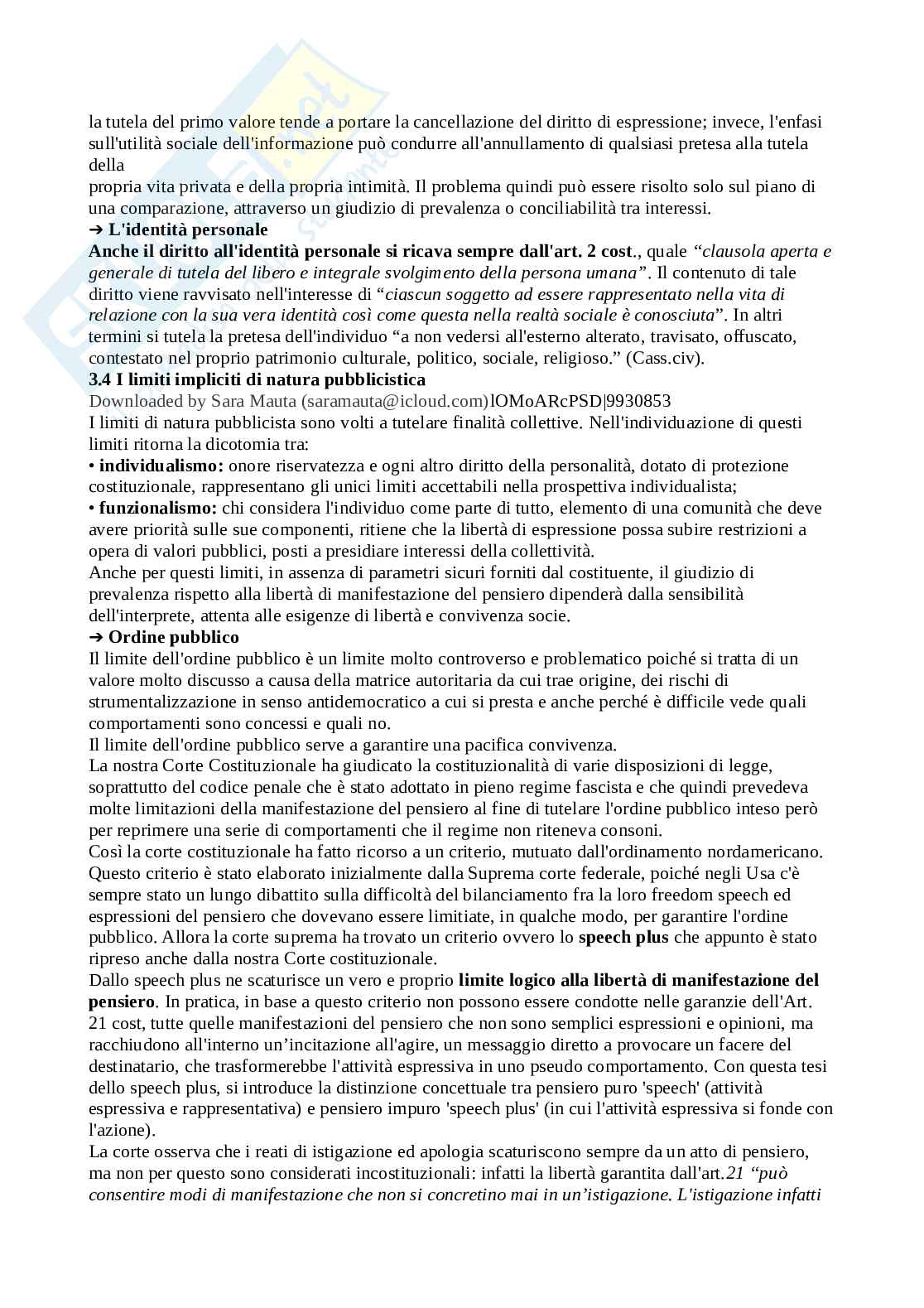 Riassunto esame Diritto pubblico e dell'informazione, Prof. Marsocci Paola, libro consigliato Le regole dell'informazione , Gardini Pag. 11