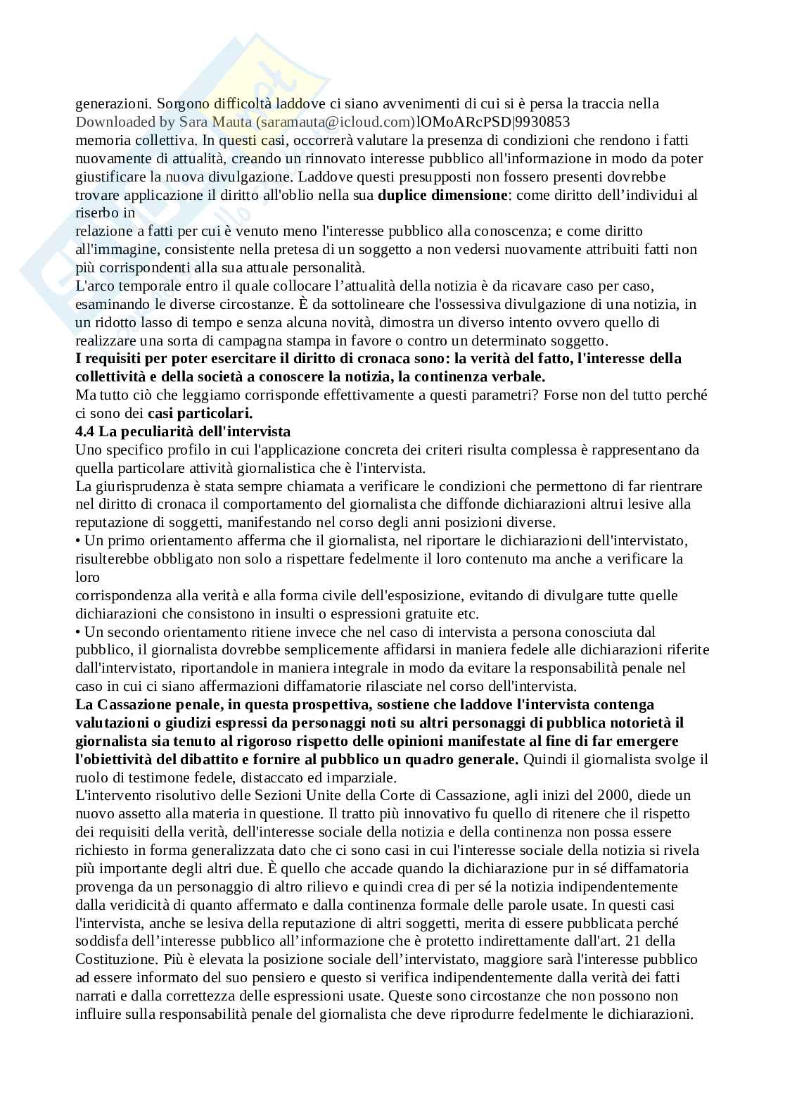 Riassunto esame Diritto pubblico e dell'informazione, Prof. Marsocci Paola, libro consigliato Le regole dell'informazione , Gardini Pag. 26