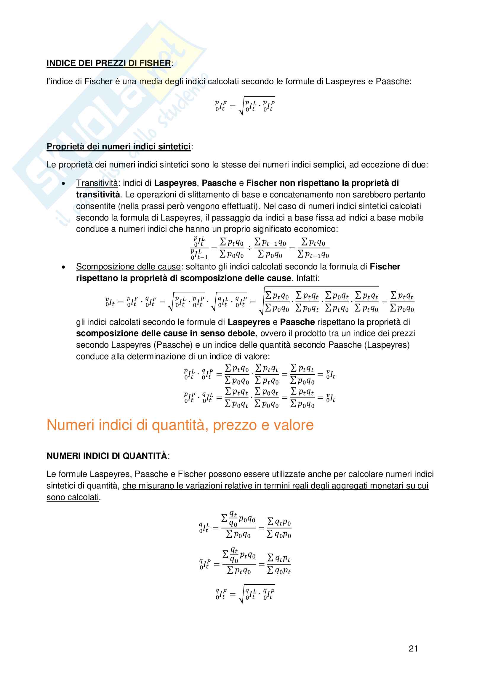 Riassunto esame Statistica aziendale, prof. Coli Pag. 21