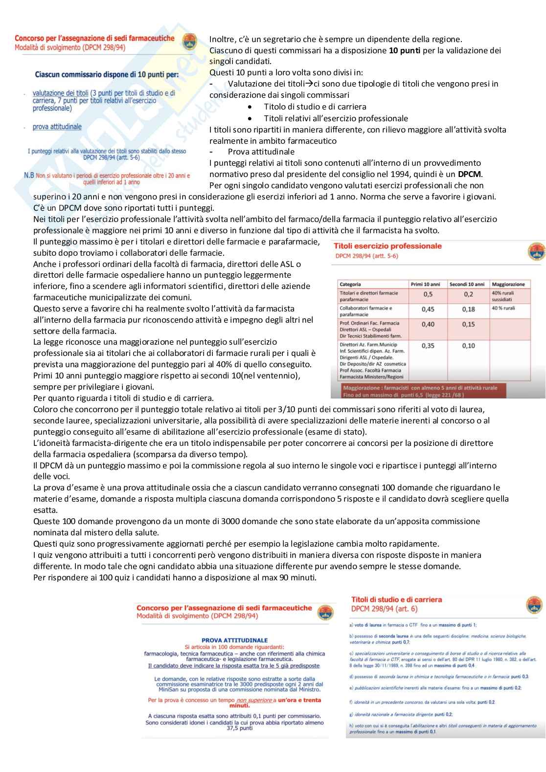 Tecnologia, socioeconomia e legislazione farmaceutiche 1 - parte 6 Pag. 61