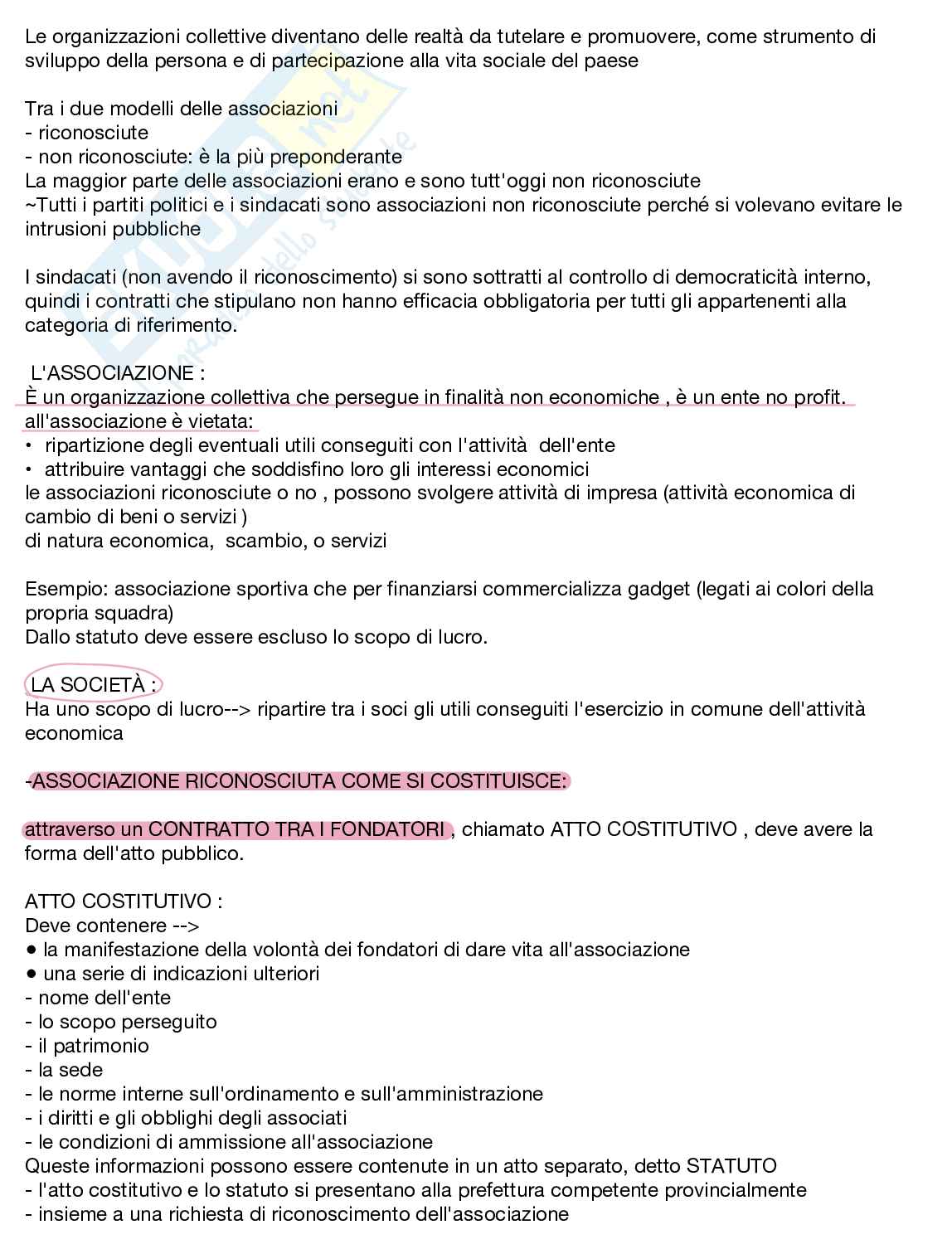 Associazione riconosciute e non e gli enti fondazioni e comitati  Pag. 2