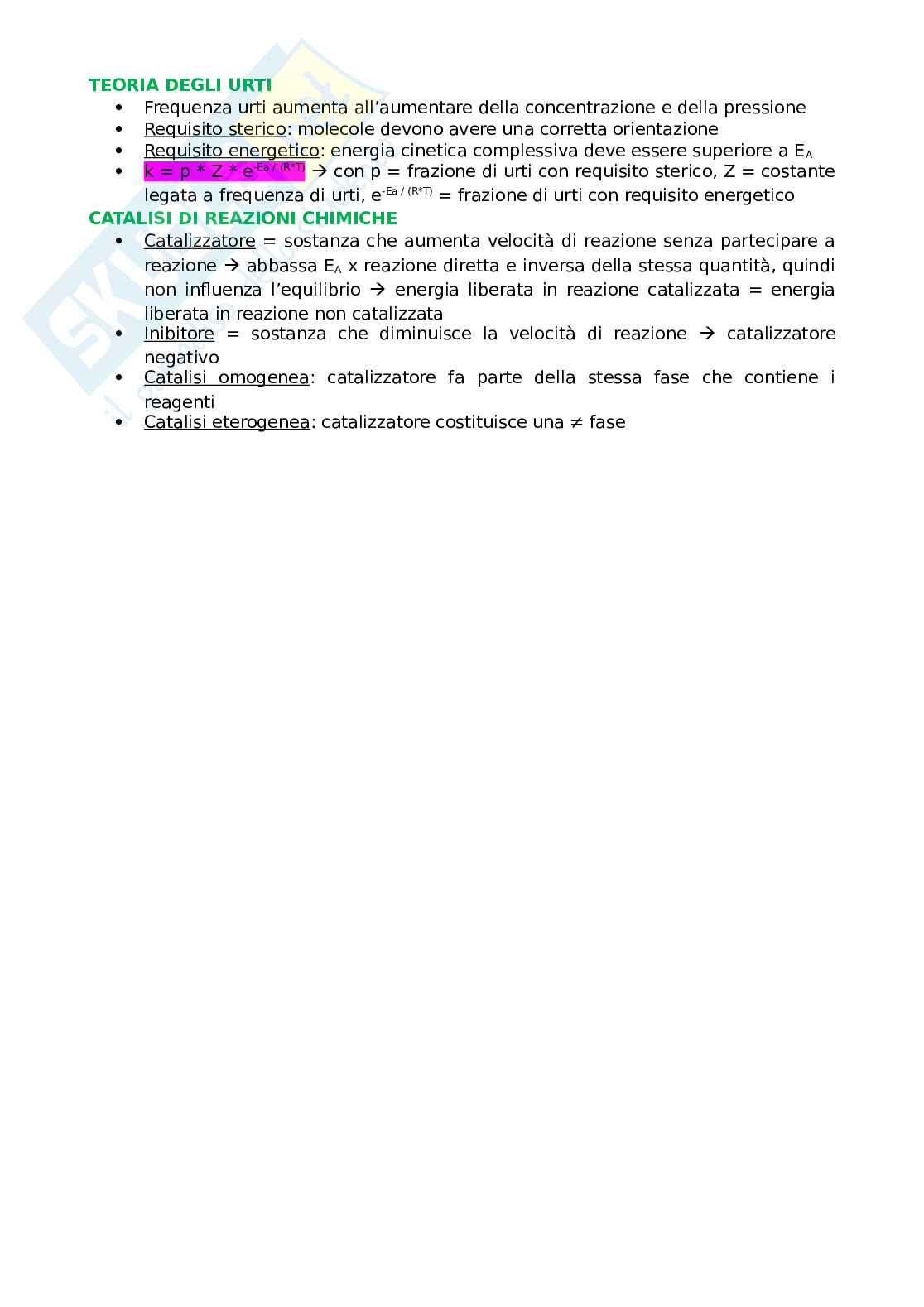 Chimica generale, inorganica e stechiometrica: termodinamica, elettrochimica e cinetica Pag. 11
