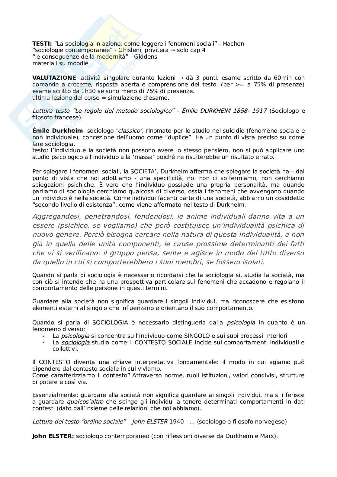 Sociologia Pag. 1