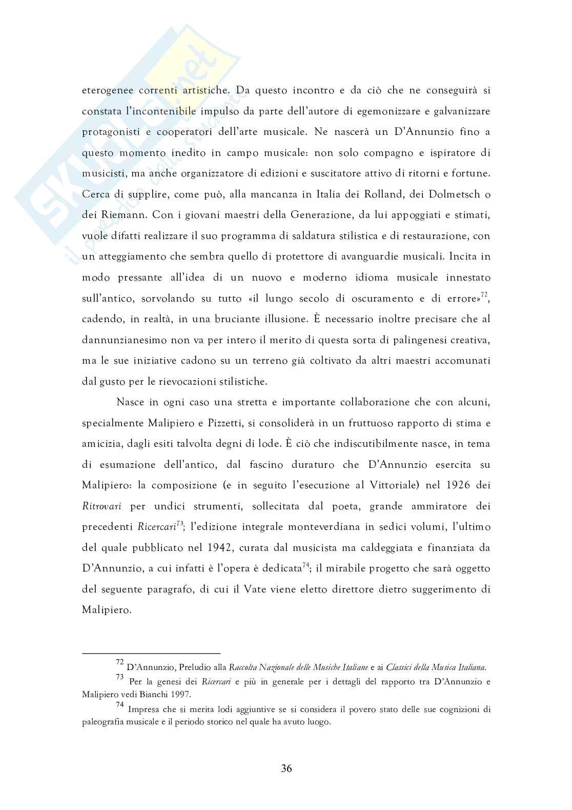 D'Annunzio e l'antica tradizione musicale italiana Pag. 36