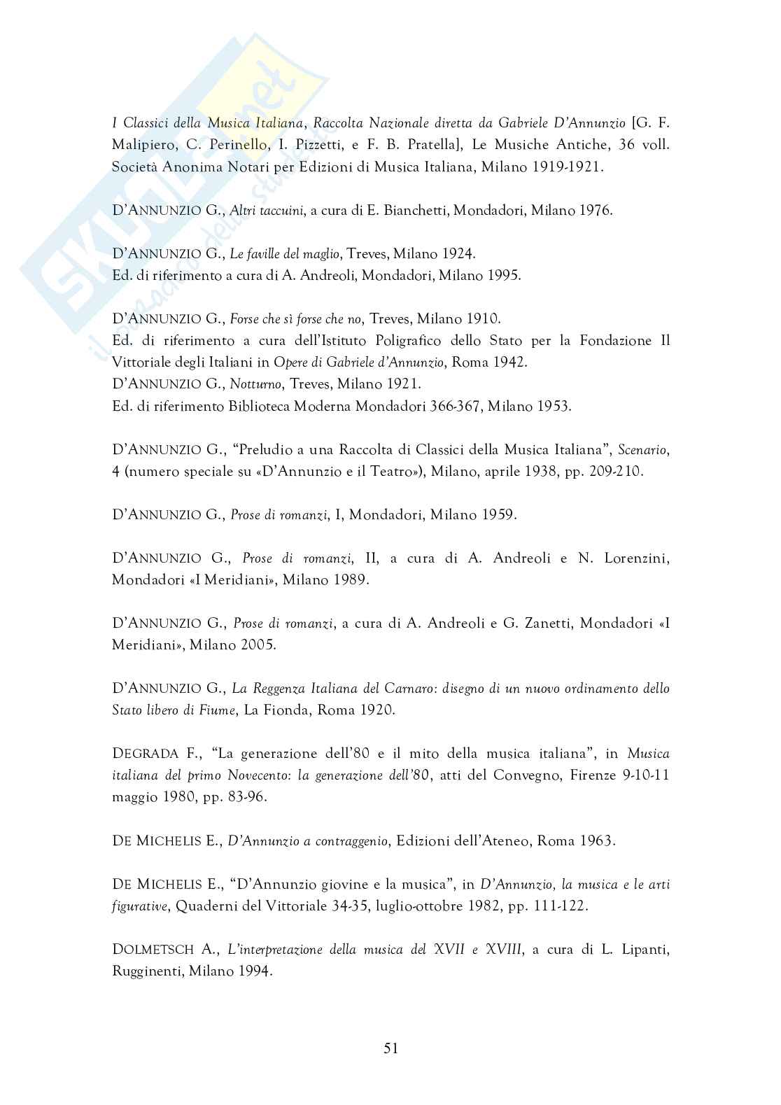D'Annunzio e l'antica tradizione musicale italiana Pag. 51