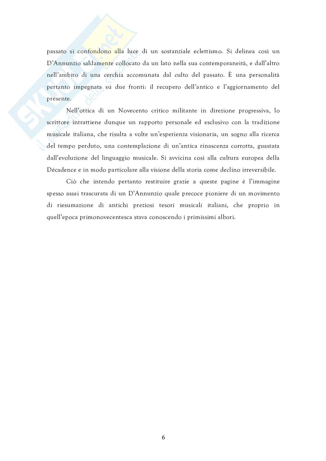 D'Annunzio e l'antica tradizione musicale italiana Pag. 6