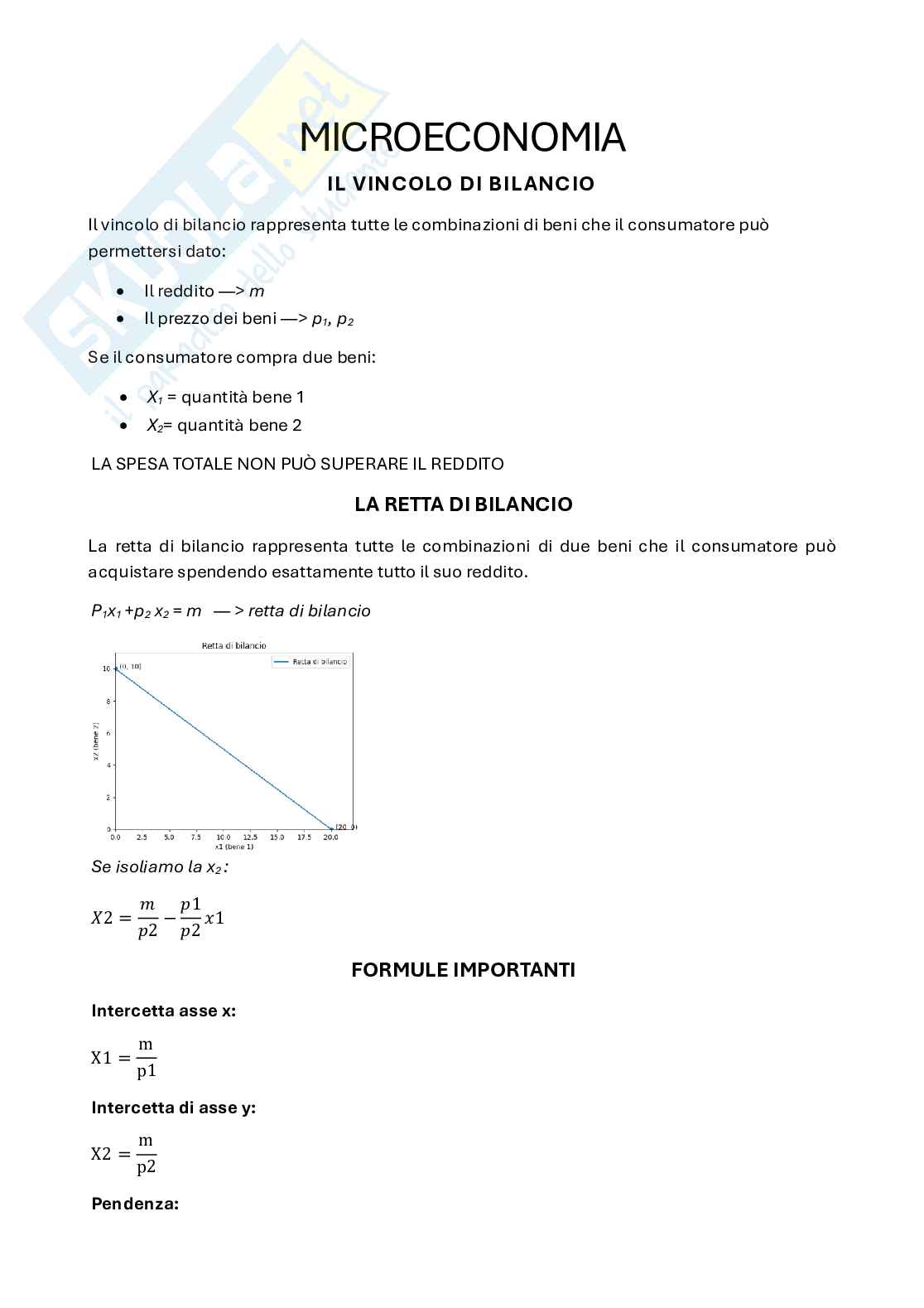 Appunti delle prime lezioni di Microeconomia Pag. 1