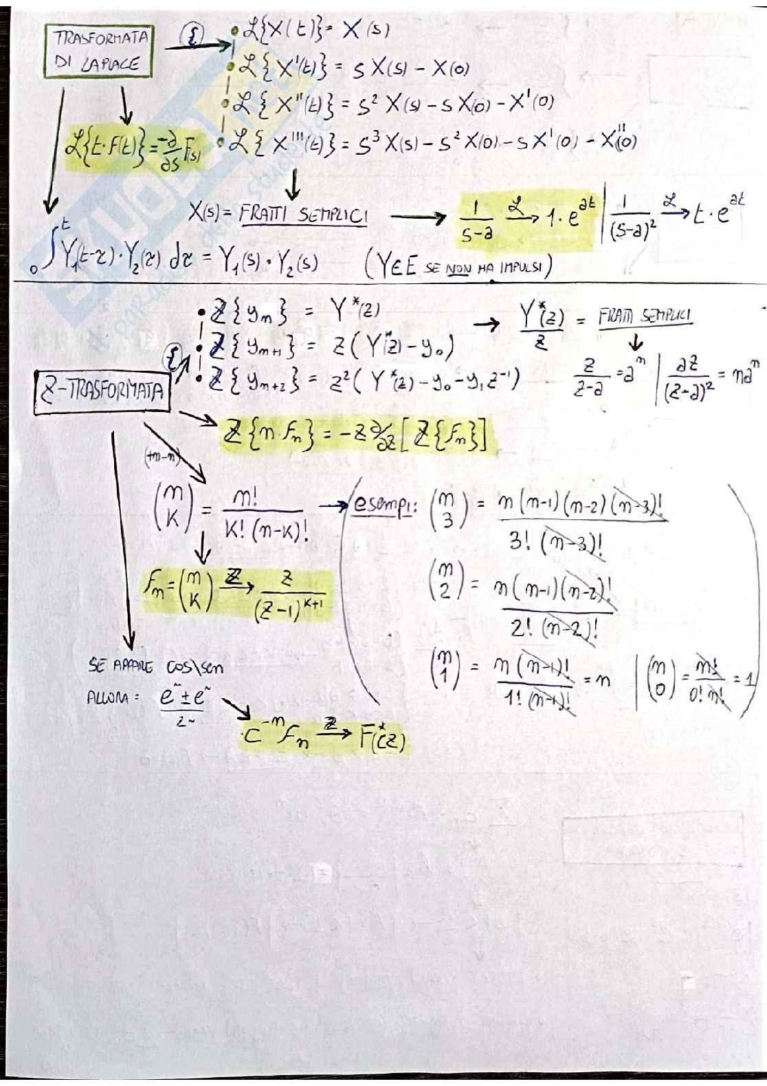 Formulario completo + domande di teoria più quotate di Metodi matematici Pag. 2