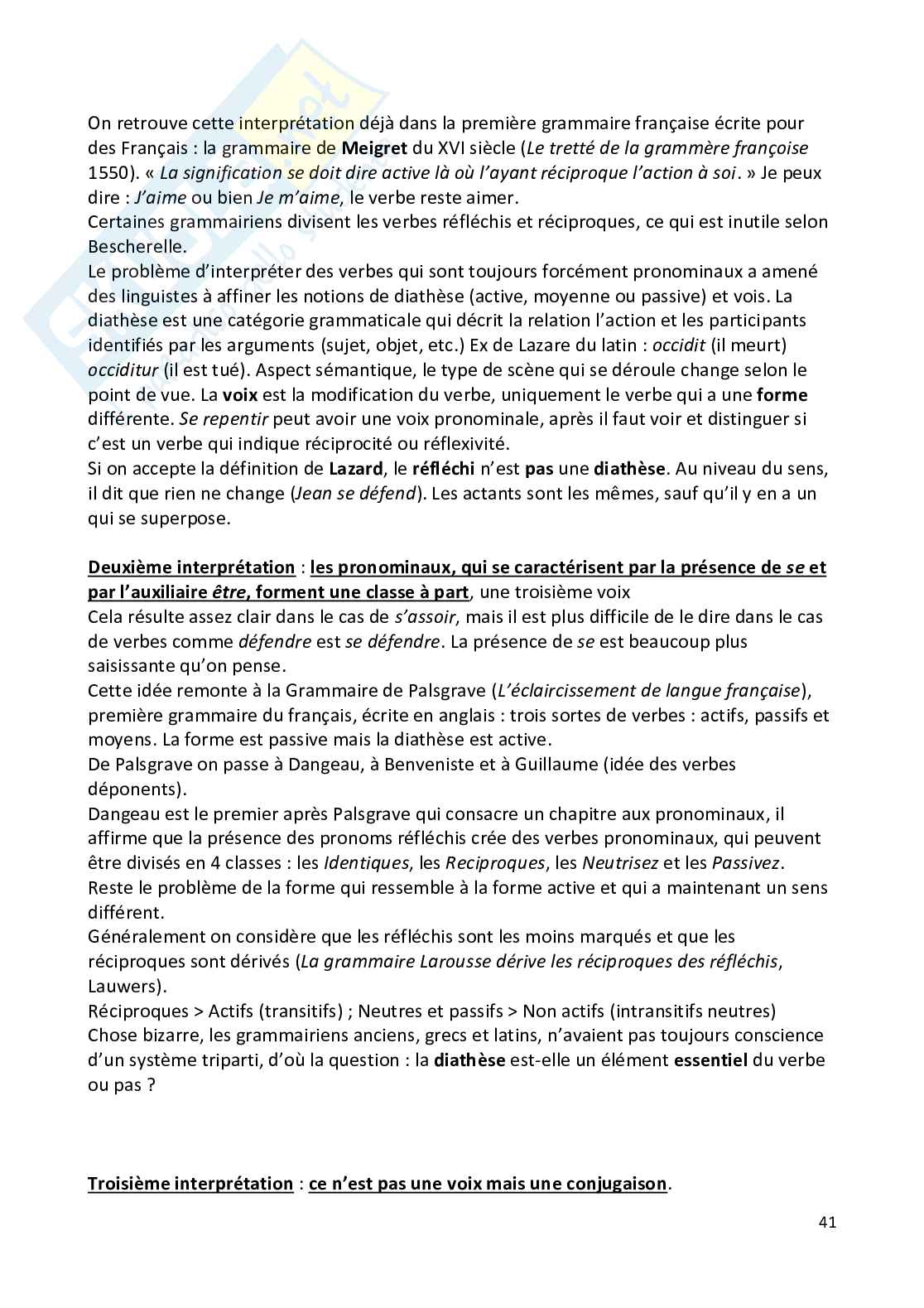 Risposte Floquet magistrale storia della lingua + riassunti di storia, morfologia e sintassi Pag. 41