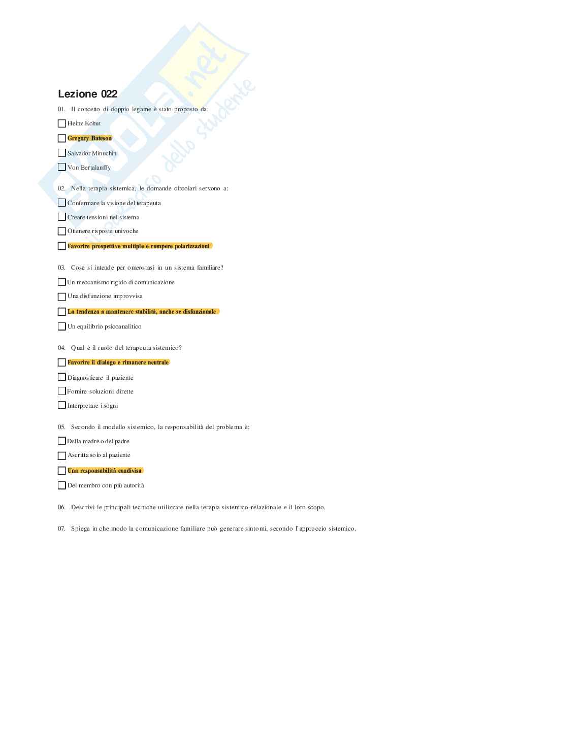 Psicologia Clinica - Paniere compilato Pag. 26
