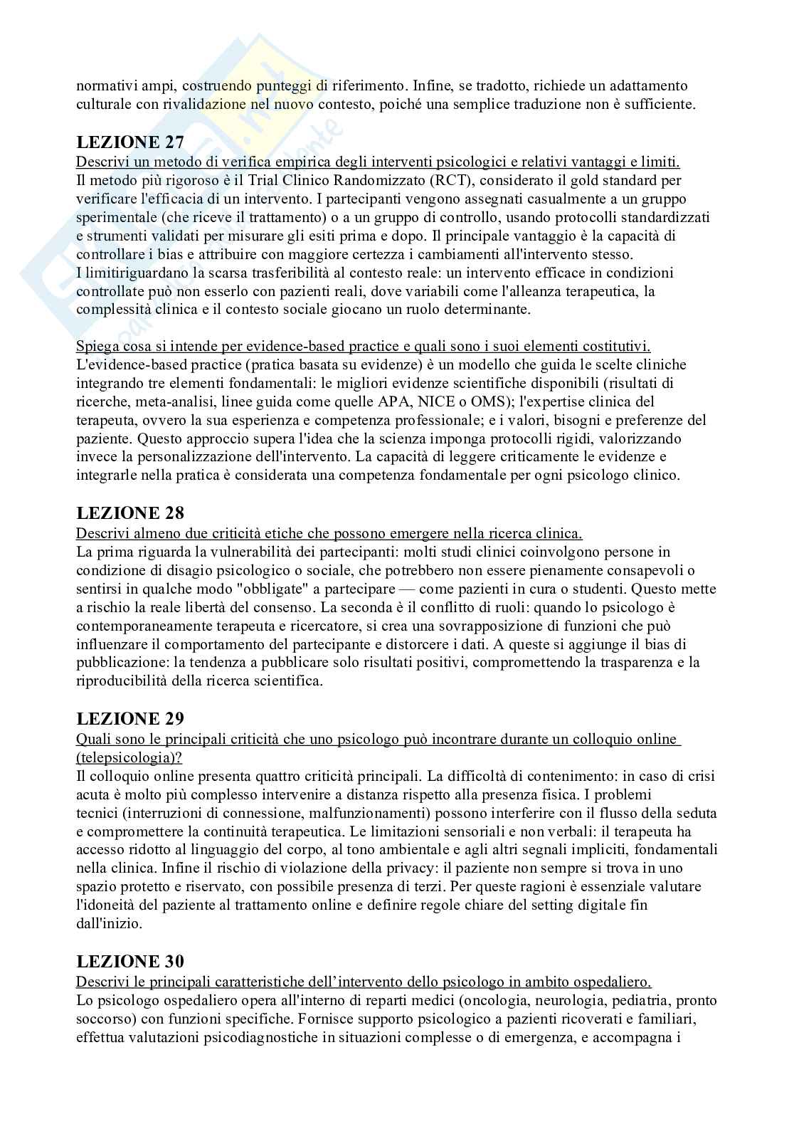 Psicologia Clinica - Paniere compilato Pag. 86