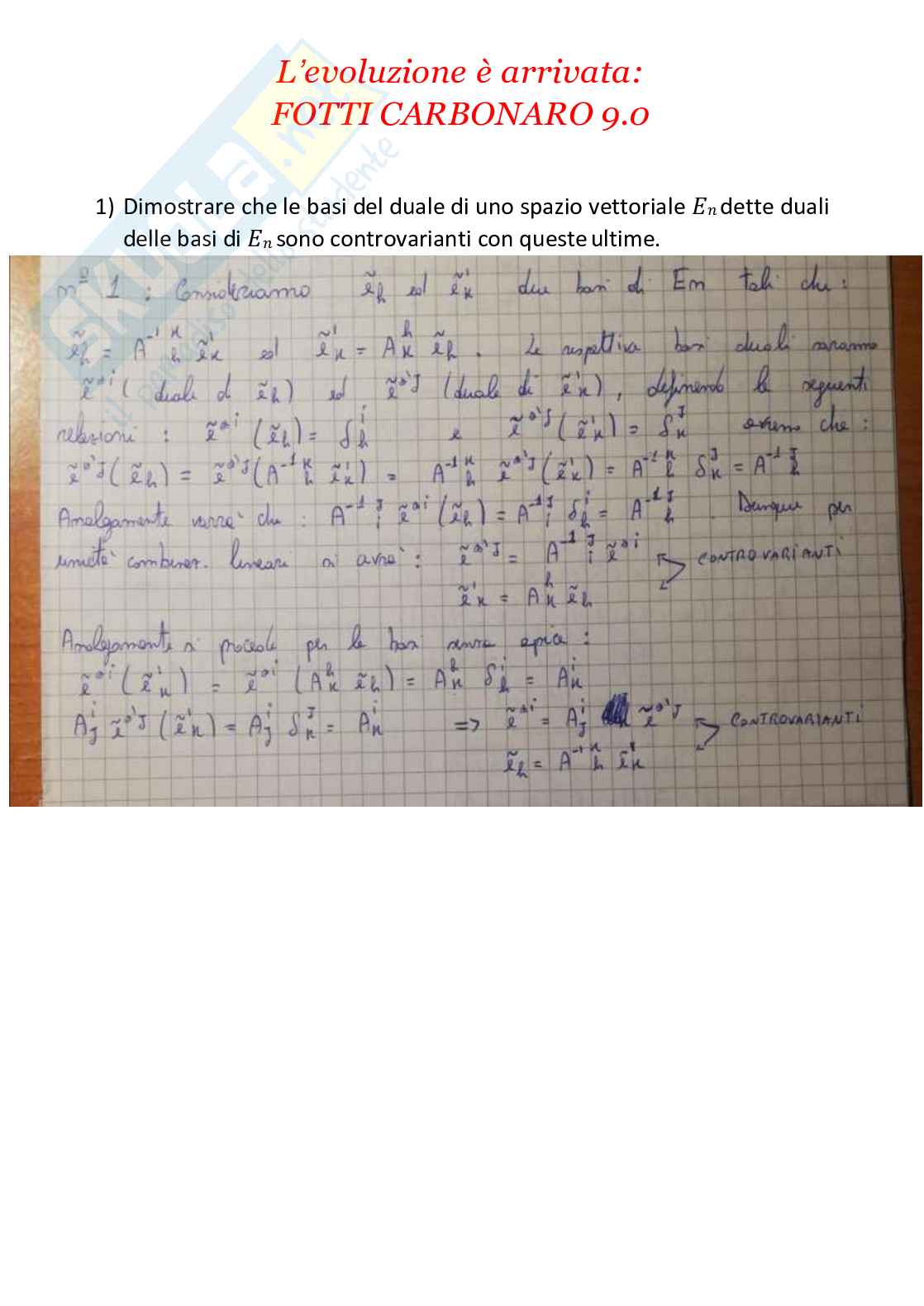 Domande scritto Elementi di meccanica Pag. 1
