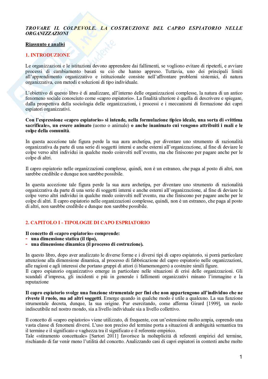 Riassunto esame Diritto penale II, Prof. De sena Pasquale, libro consigliato Trovare il colpevole , Catino Pag. 1