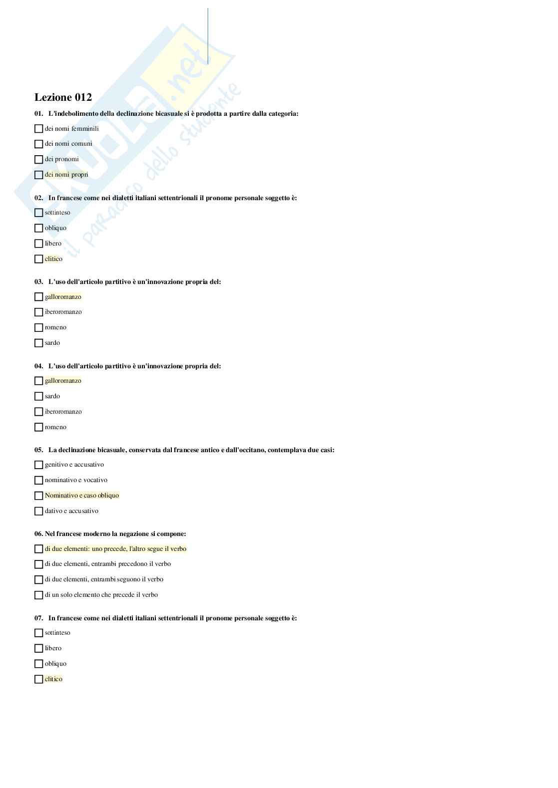 Paniere Filologia e linguistica romanza 3 Pag. 21