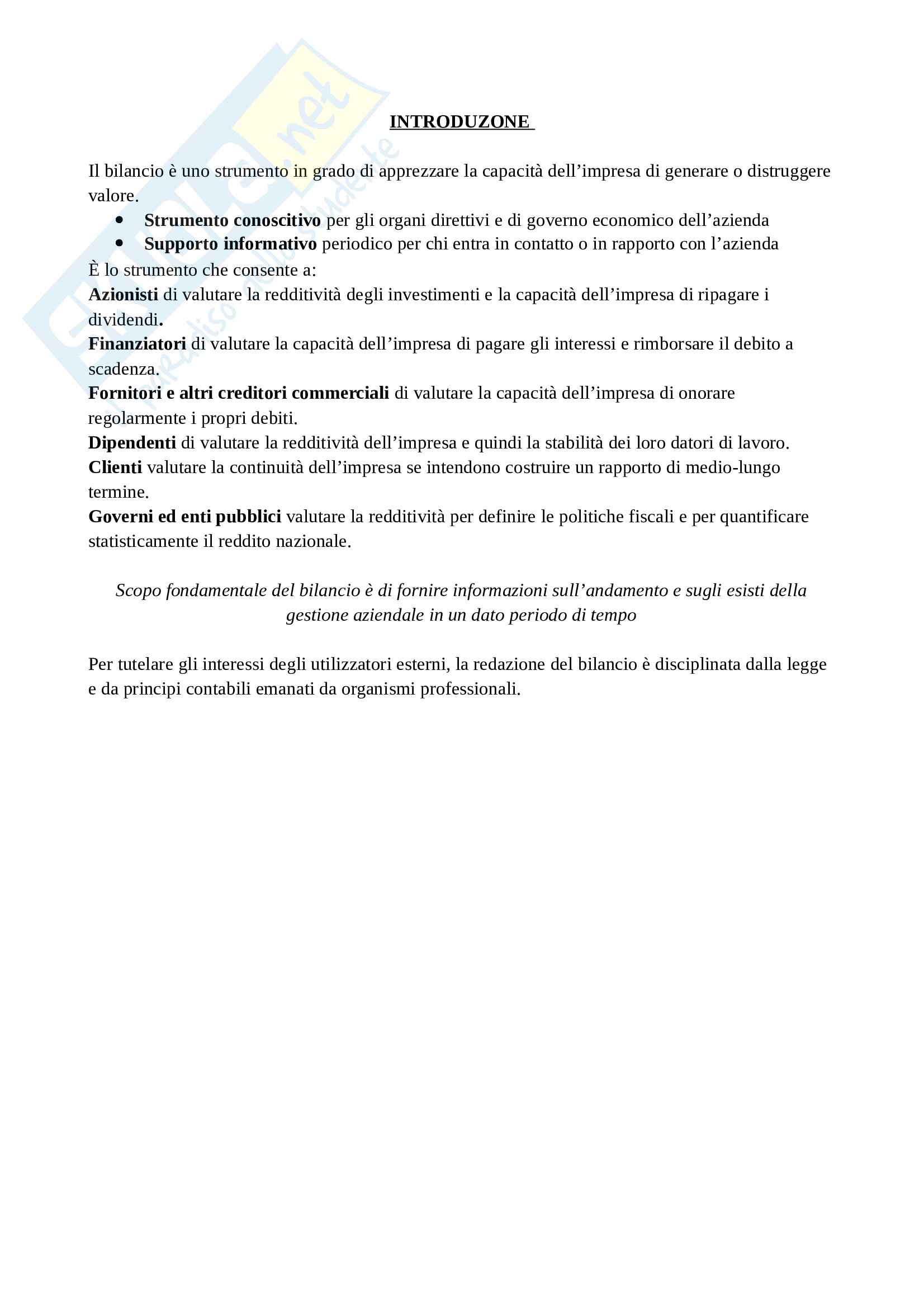 Riassunto bilancio e comunicazione economica Pag. 2