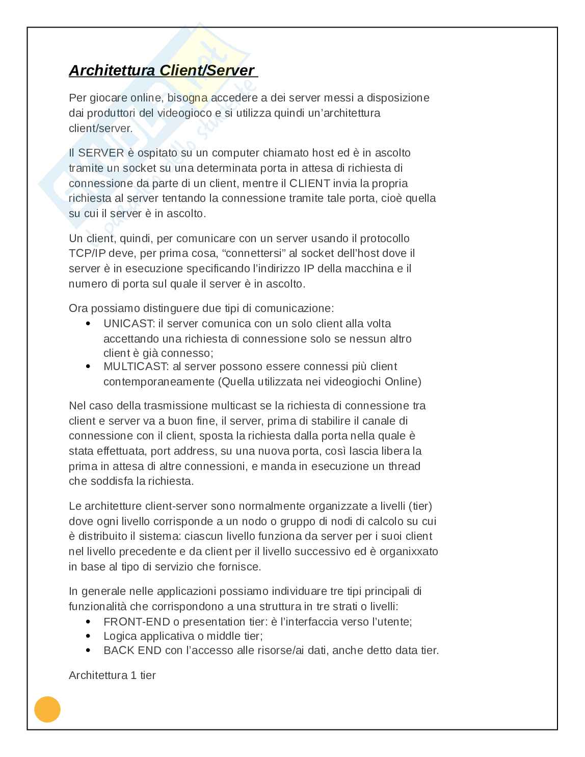 Videogiochi online, tesina Pag. 6
