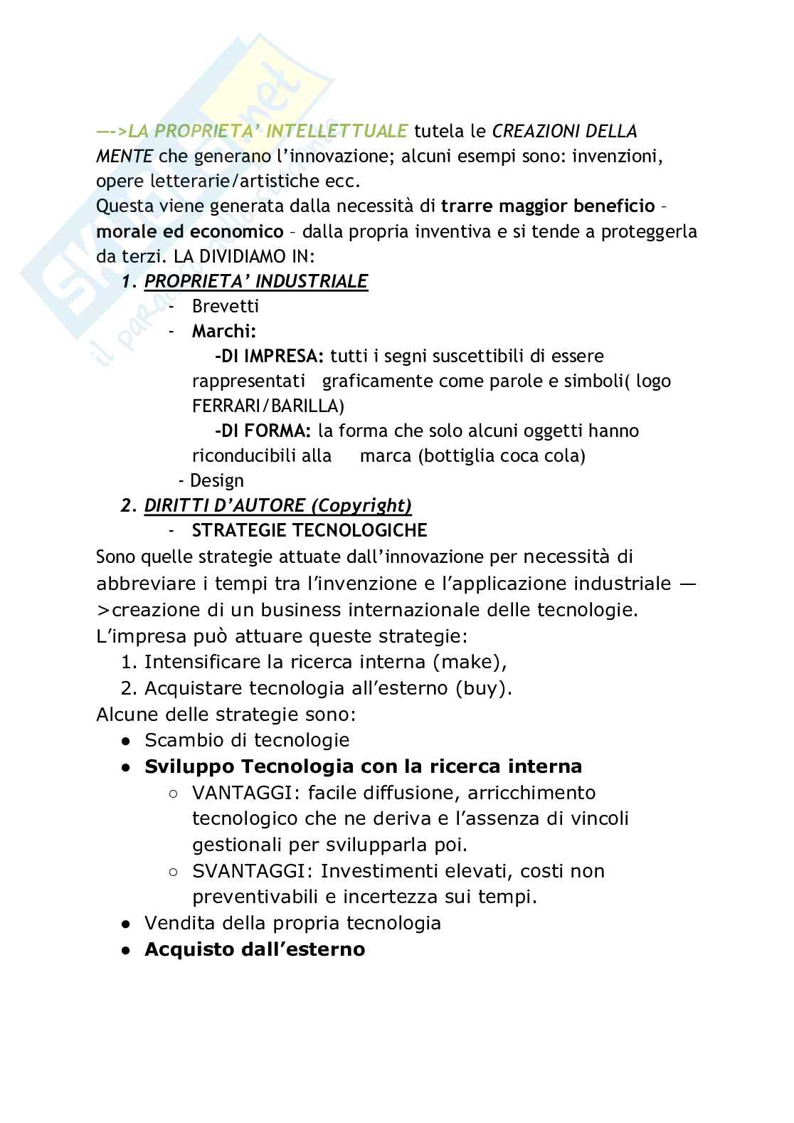 Innovazione (tecnologia dei cicli produttivi) Pag. 2
