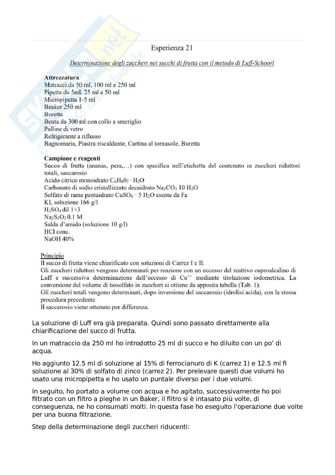 Esperienze e laboratori Pag. 1