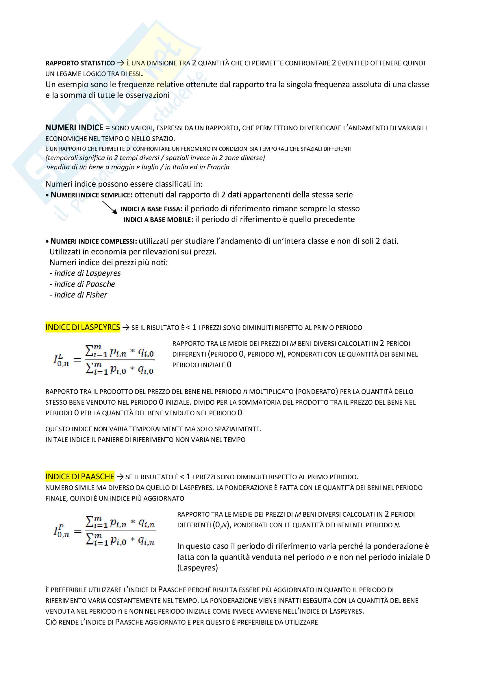 Statistica - Appunti per esame Pag. 6