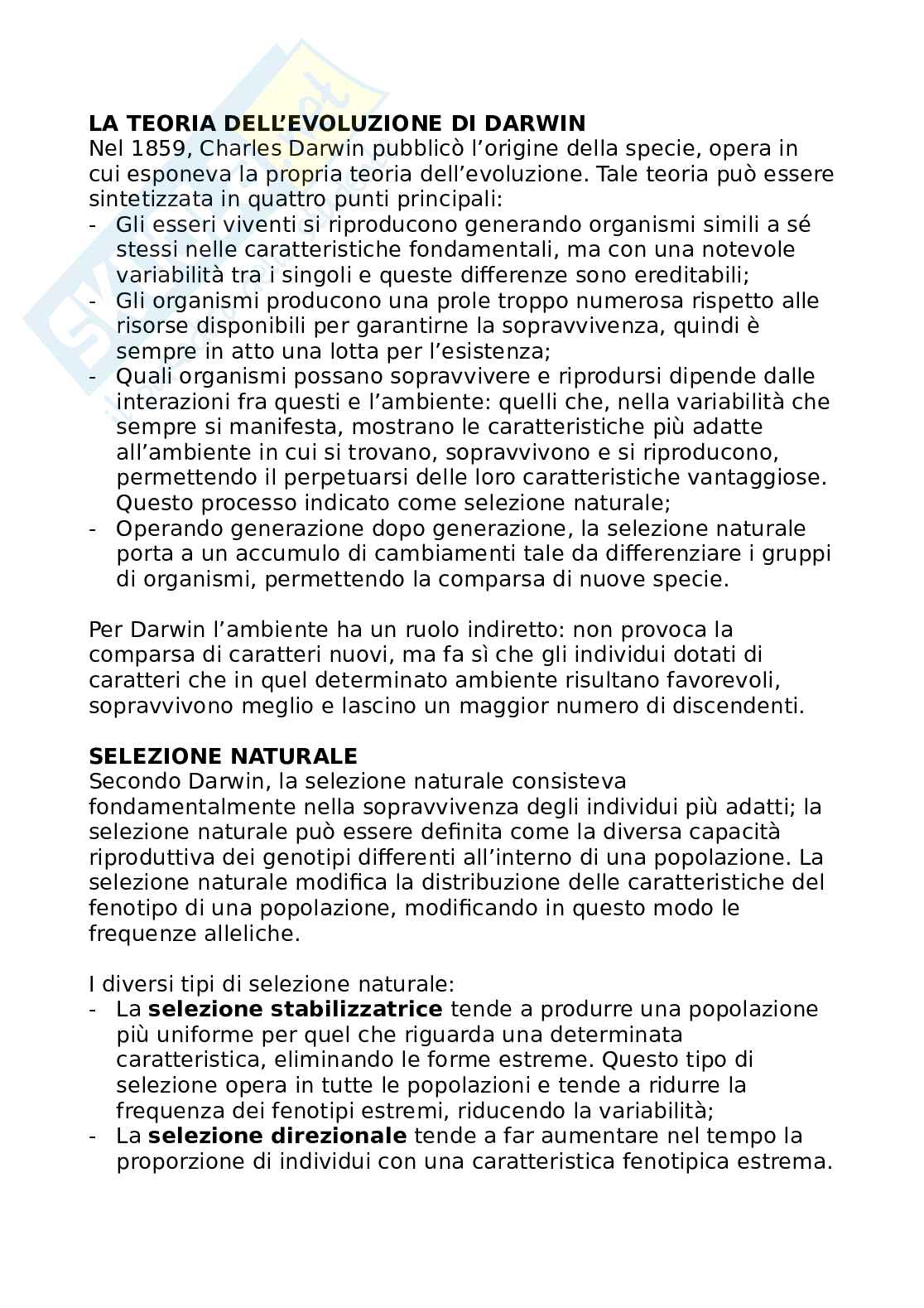 Selezione naturale Pag. 1