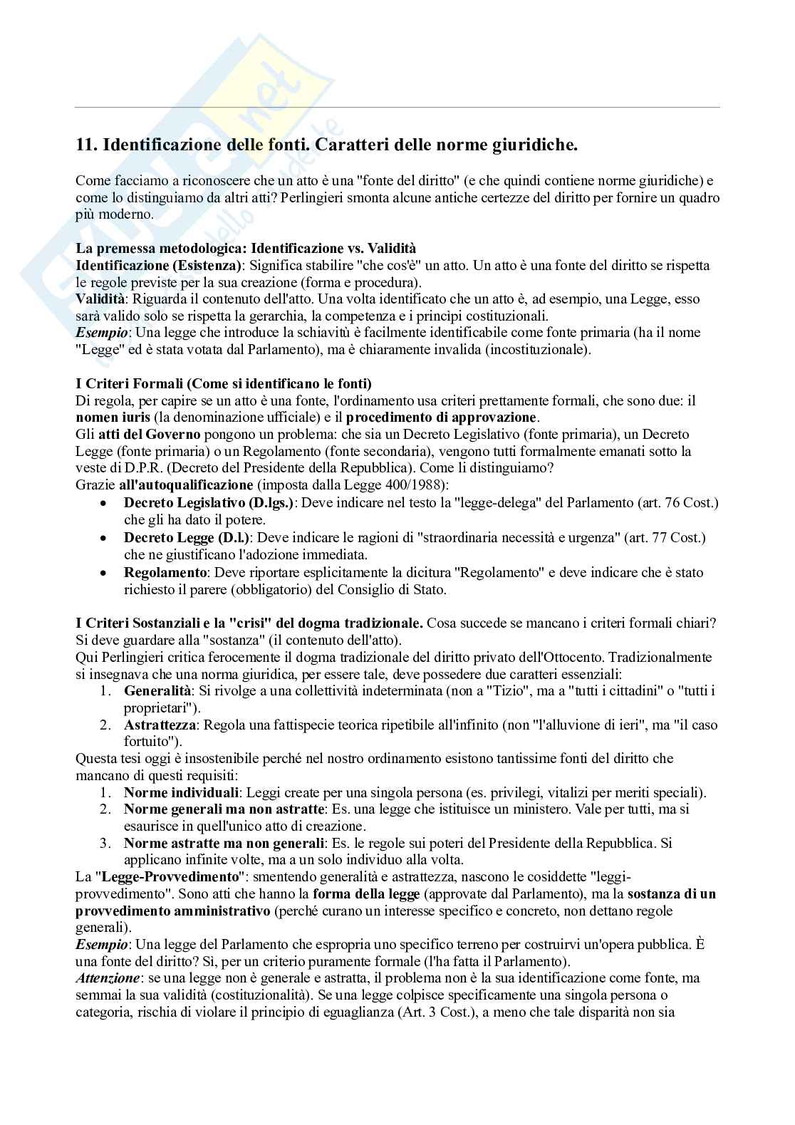 Riassunto esame Diritto privato , Prof. Malomo Anna, libro consigliato Manuale di diritto civile, Perlingieri Pag. 11