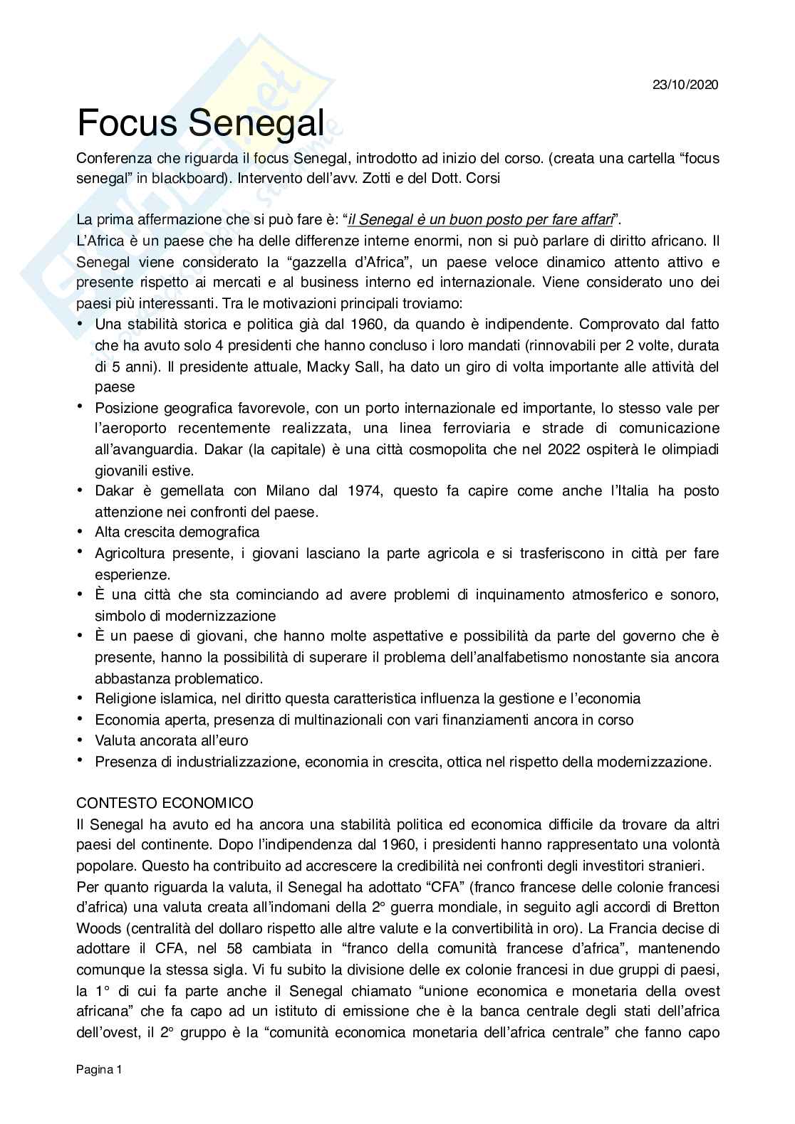 Focus Senegal Pag. 1