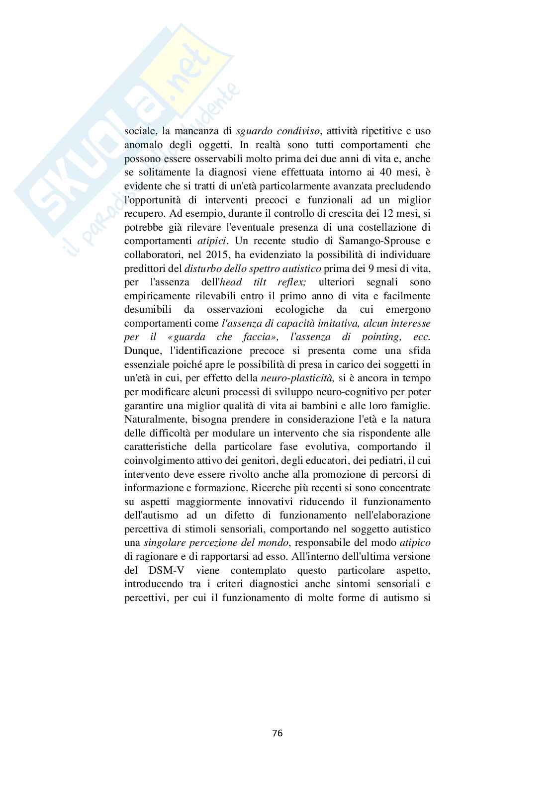 L’importanza dello sguardo nell’interazione con l’Altro-Io. Disturbo dello spettro autistico  e contatto oculare anomalo  Pag. 76