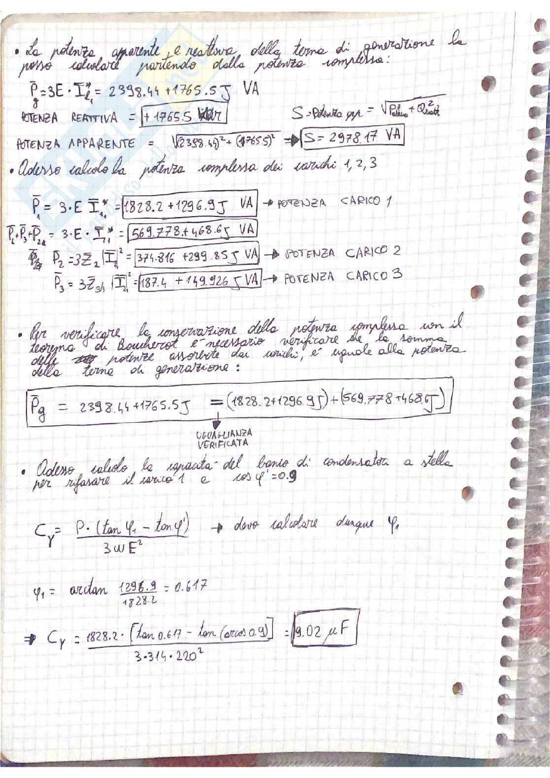 Esercizi degli ESAMI di Elementi di elettrotecnica e impianti elettrici Pag. 26