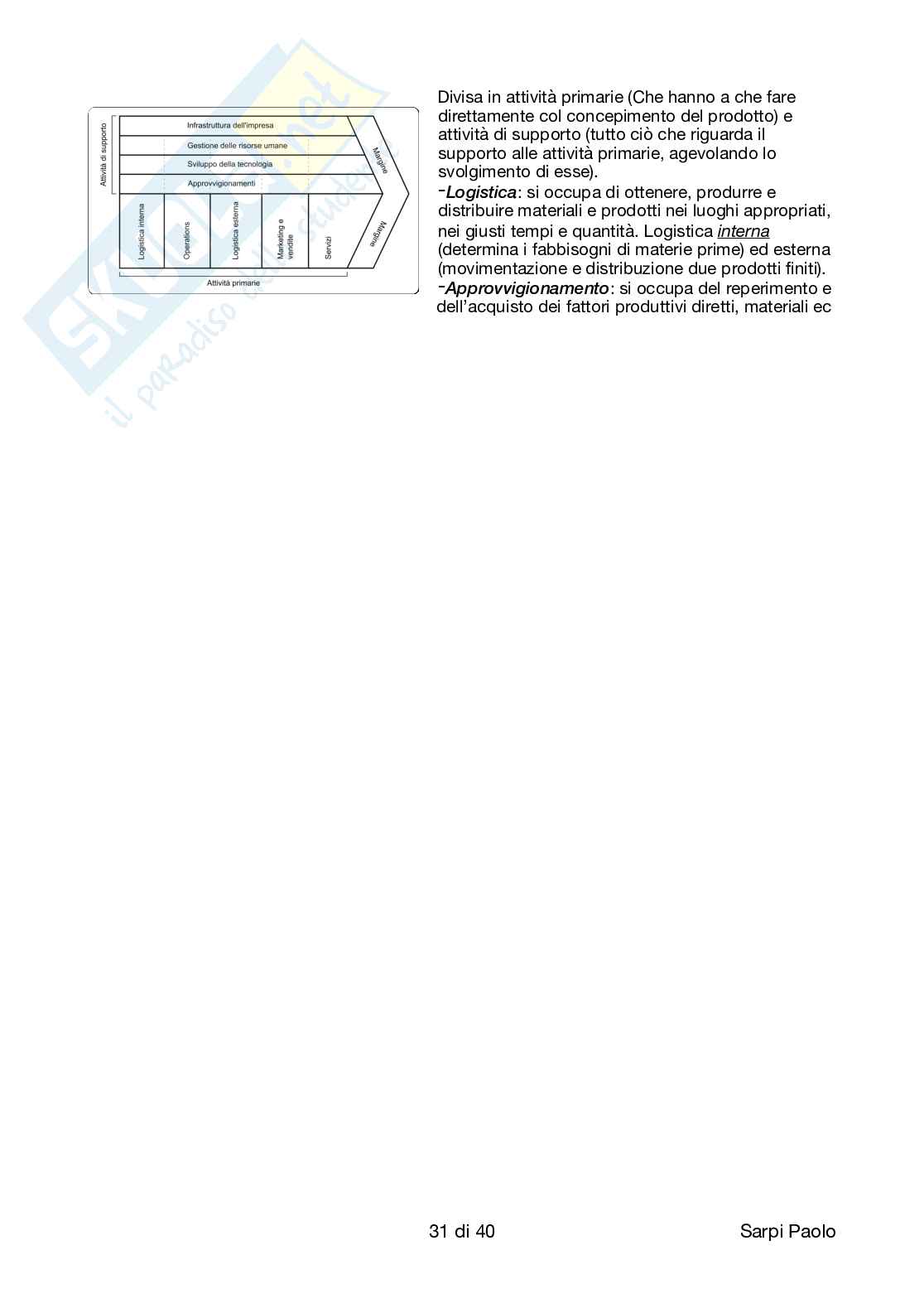 Riassunto esame Ragioneria generale , Prof. Dell'Atti Vittorio, libro consigliato Economia aziendale, Brusa Pag. 31