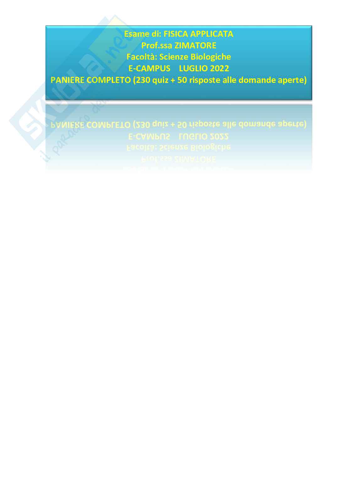 Fisica applicata Pag. 1