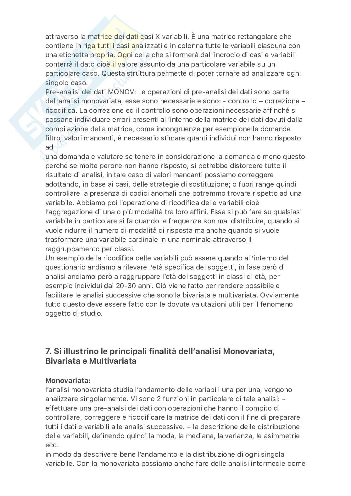 Domande e risposte esame Metodologia della ricerca sociale e analisi dei consumi Pag. 11